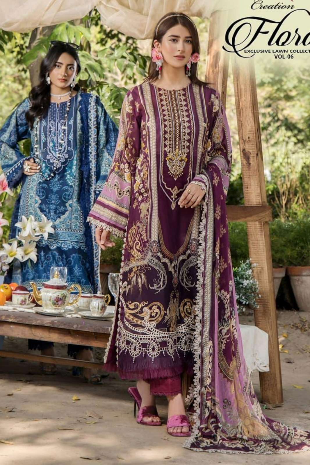  MISHRI CREATION FLORA 6 PURE LAWN COTTON PRINTED PAKISTANI SUIT 