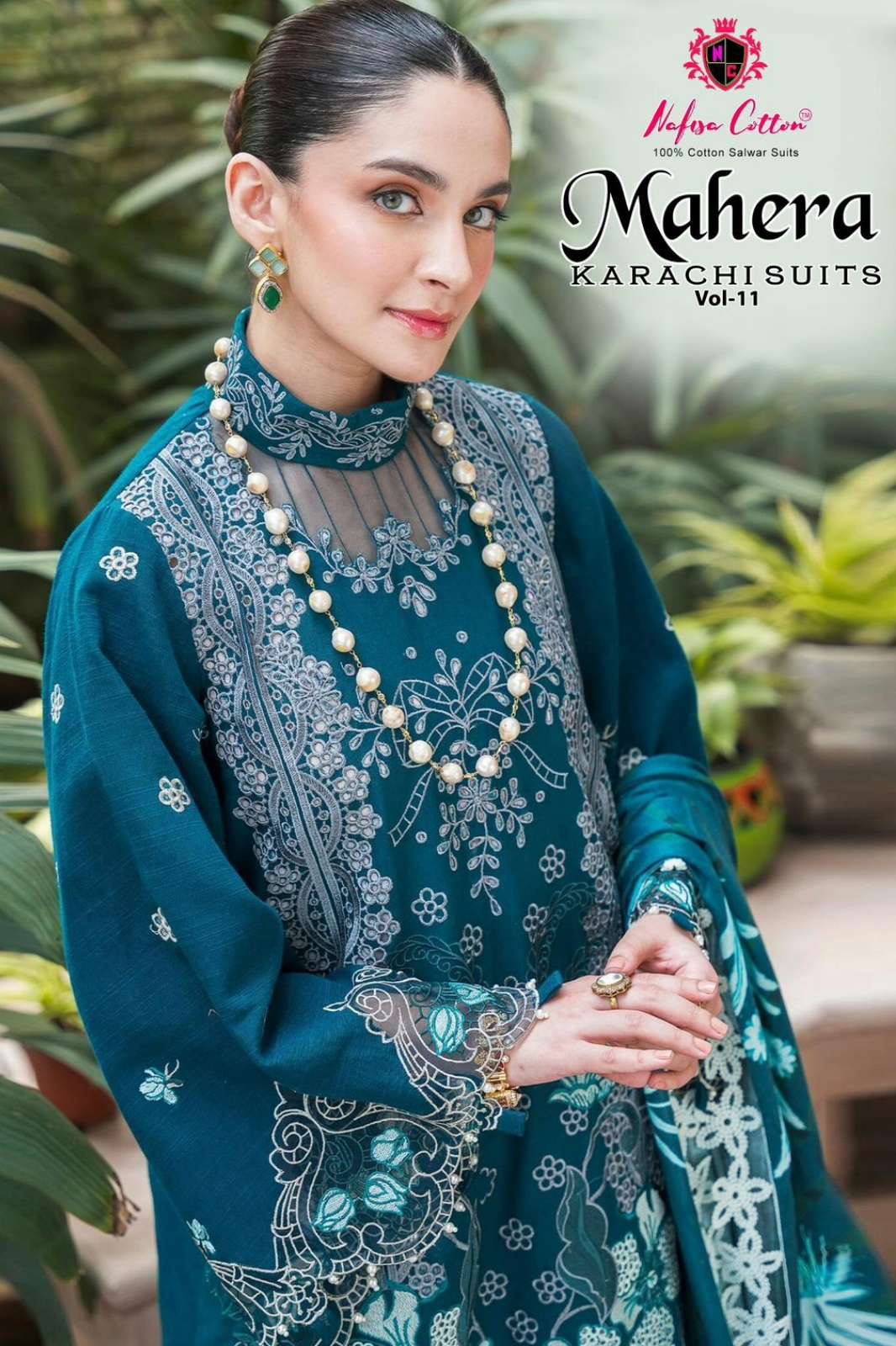 NAFISHA COTTON MAHERA KARACHI SUITS VOL 11 SOFT COTTON PAKISTANI SUIT 