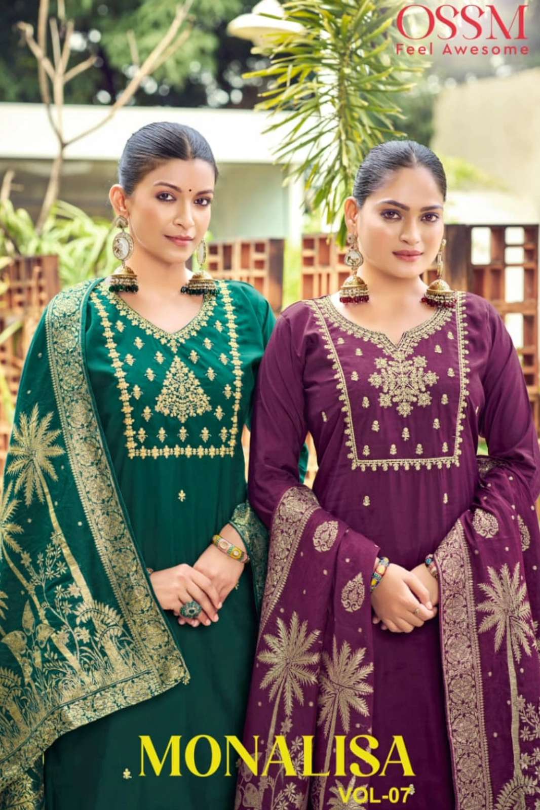 Ossm MONALISA Vol 07 Ready to Wear Premium Roman Silk Embroidered Suit