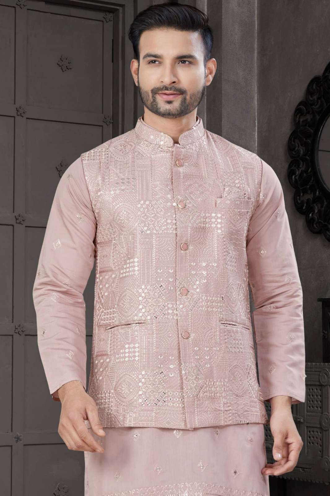 Outluk Outluk Wedding Collection Vol 31 Pure Viscose Designer Modi Jacket Kurta Pajama