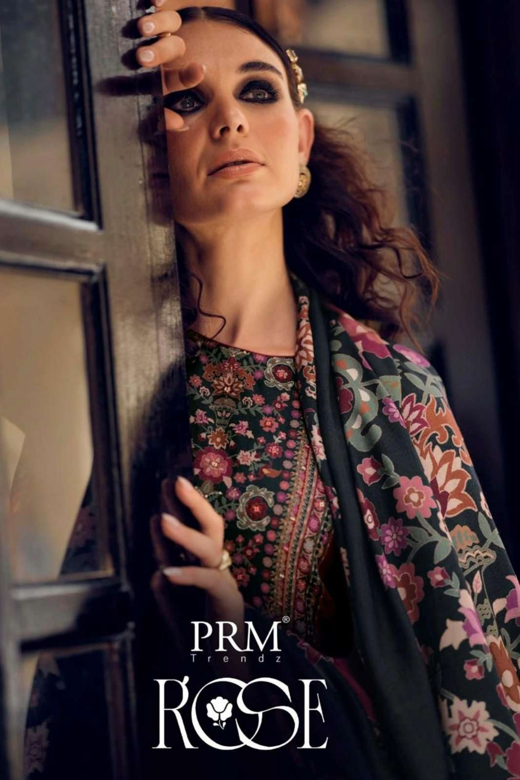 PRM Trendz ROSE Viscos Pashmina Digital Printed Suit with Hendwork