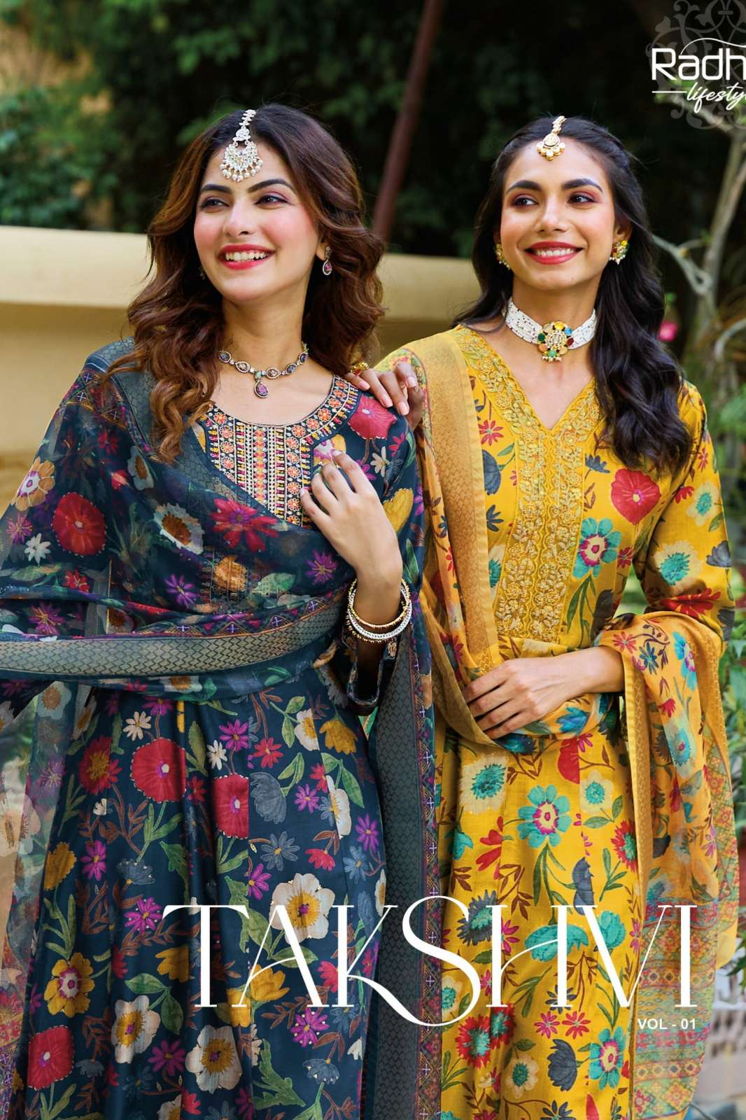 Radhika lifestyle TAKSHVI VOL 1 Ready to Wear Vichitra Silk Embroidered Suit