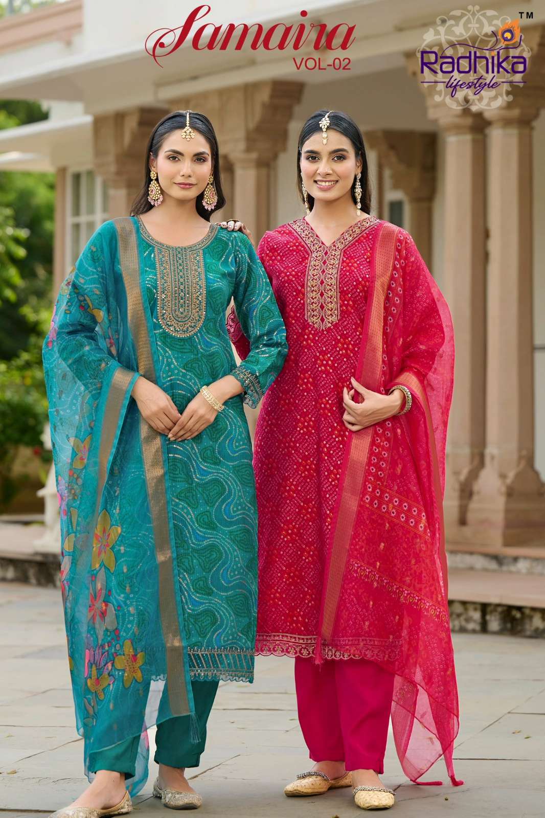 RADHIKA SAMAIRA VOL 2 READY TO WEAR ORGANZA SUIT WITH EMBROIDERY WORK