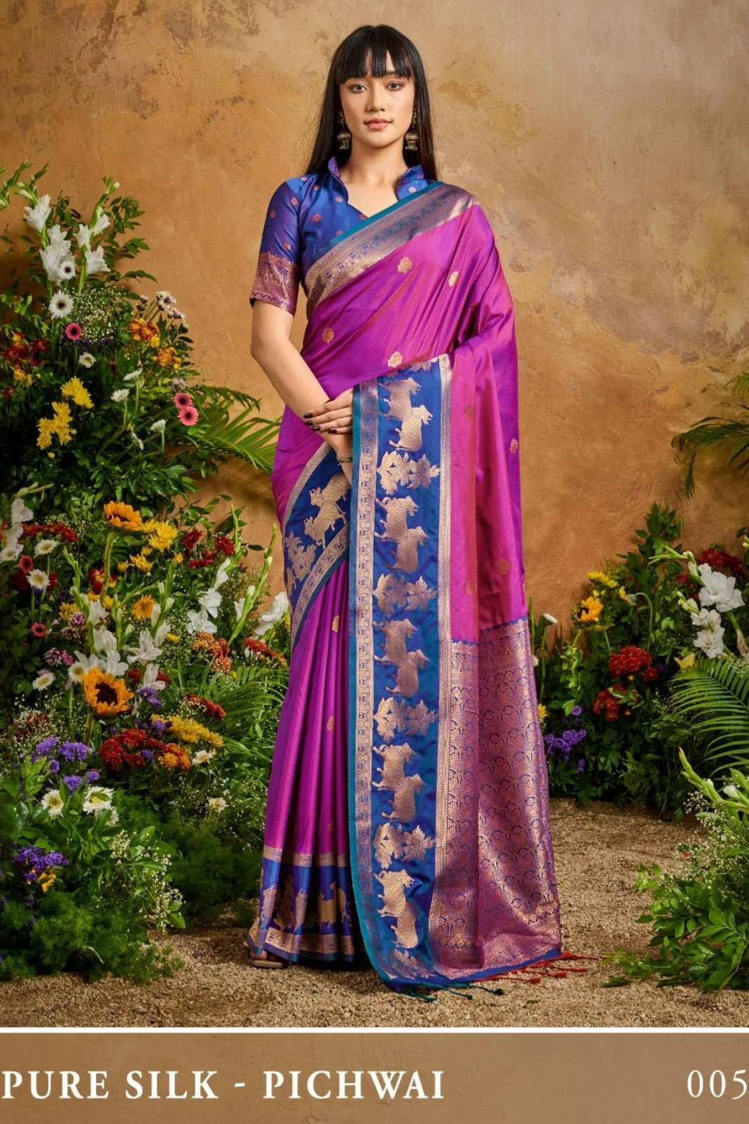 Rajtex Pure Silk Pichwai  001 TO 006 Pure Handloom Weaving Saree