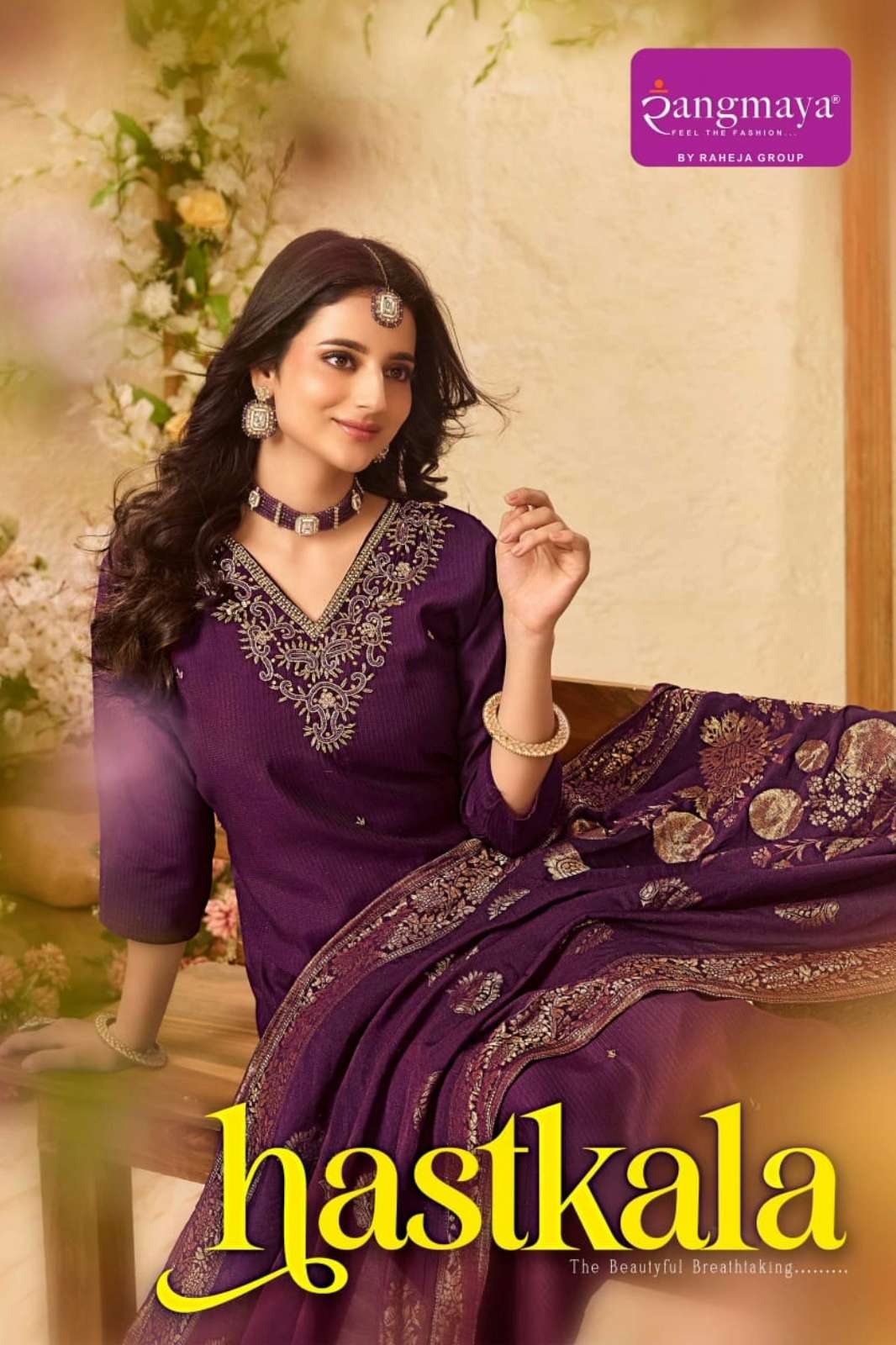 Rangmaya HASTKALA FReady to Wear Berlin Embroidery Work Suit 