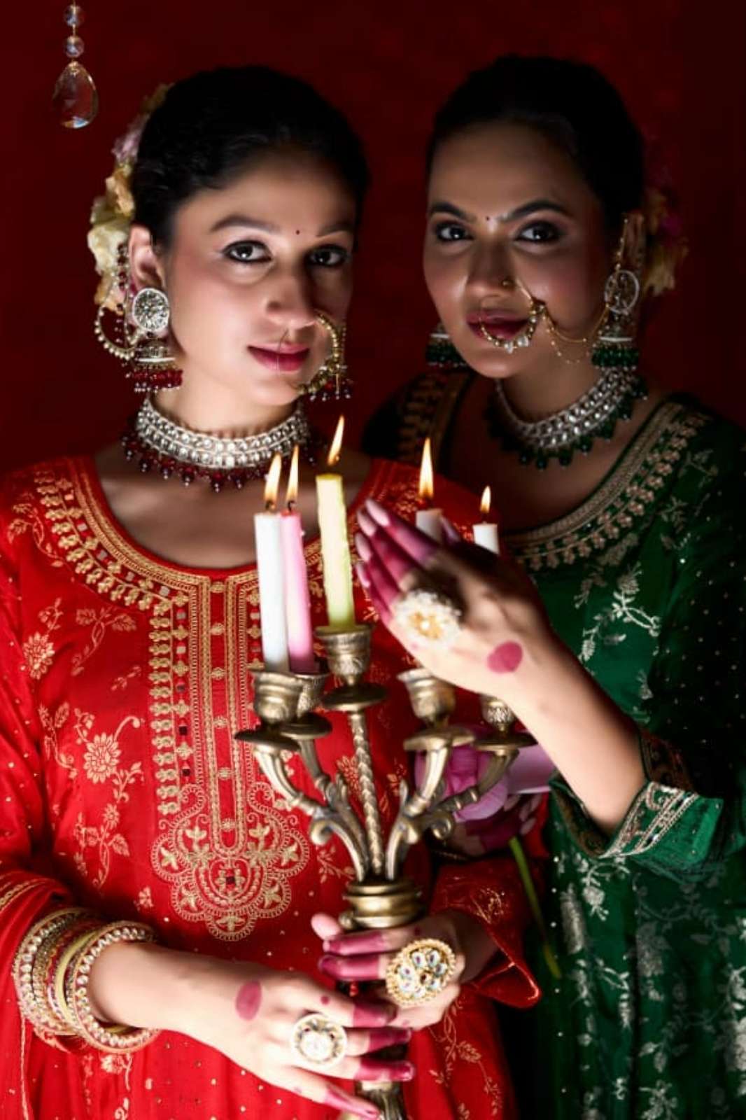 Rangoon MORNI Ready to Wear Pure Rusian Jecaurd Suit with Mirror Work