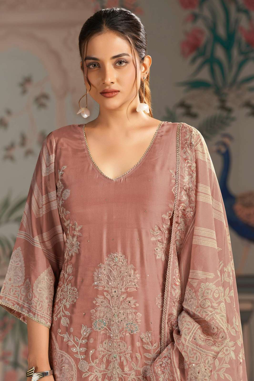 Relssa EMERALD 3 Creap Fancy Hand Work with Digital Printed Suit