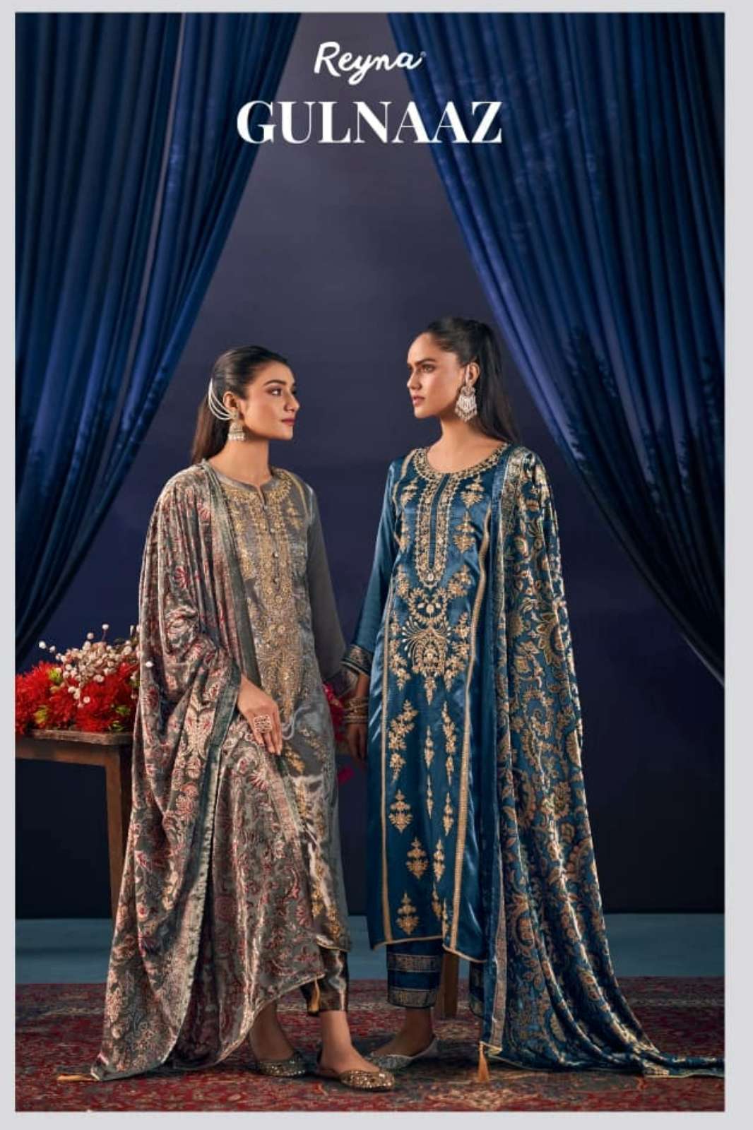 REYNA GULNAAZ PREMIUM PURE MULBERRY SILK SUIT WITH EMBROIDERY 