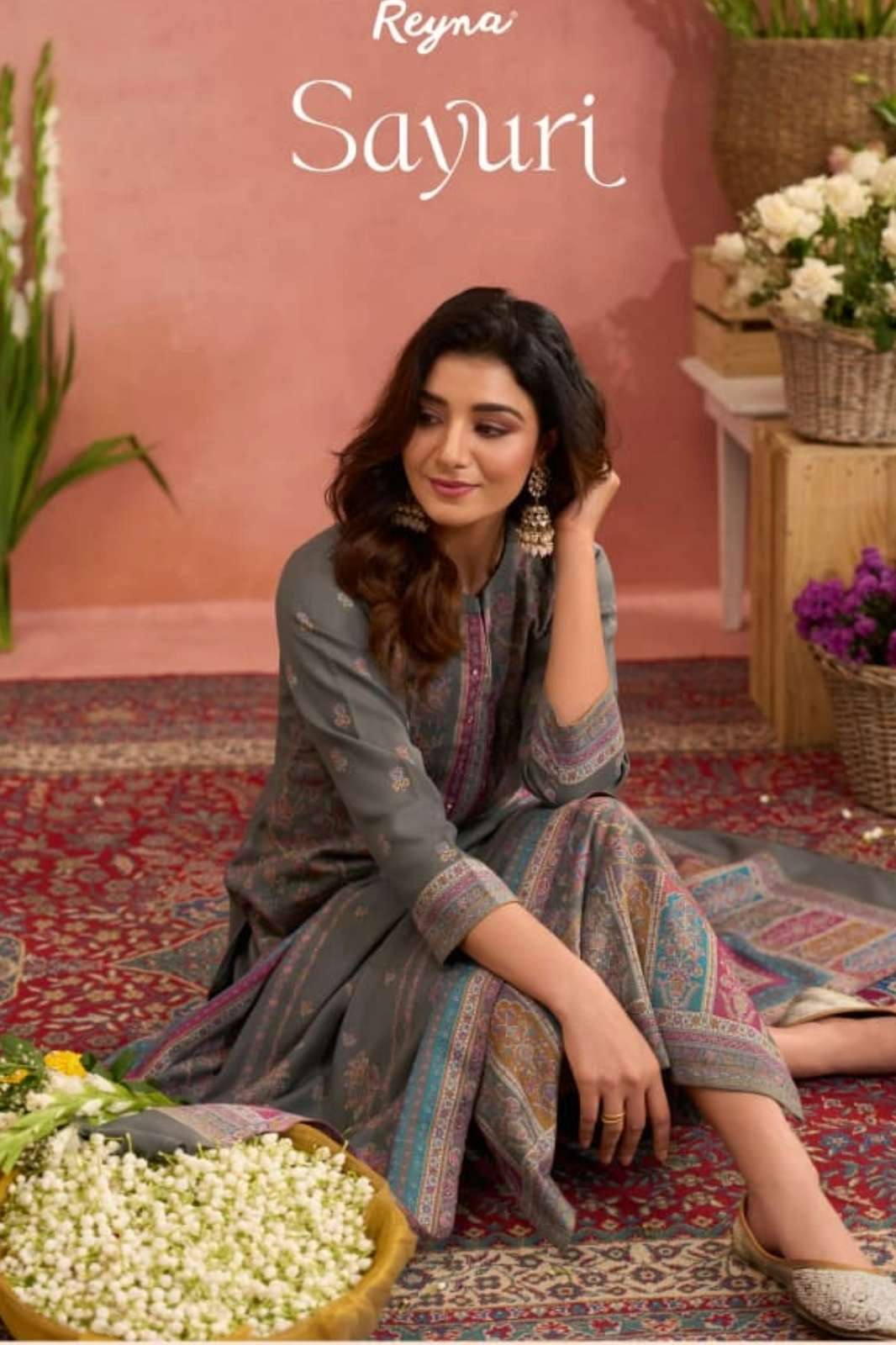 REYNA SAYURI PREMIUM PURE PASHMINA SUIT WITH HANDWORK