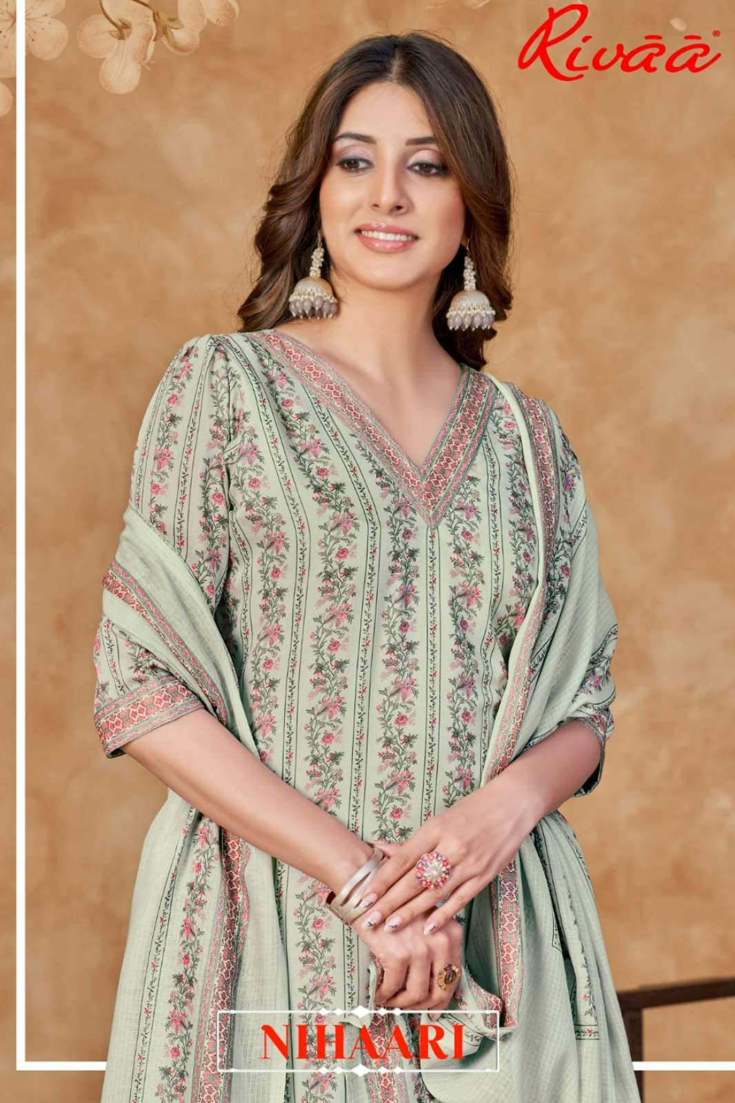 RIVAA Nihaari Pure Viscose Pashmina Digital Printed Suit