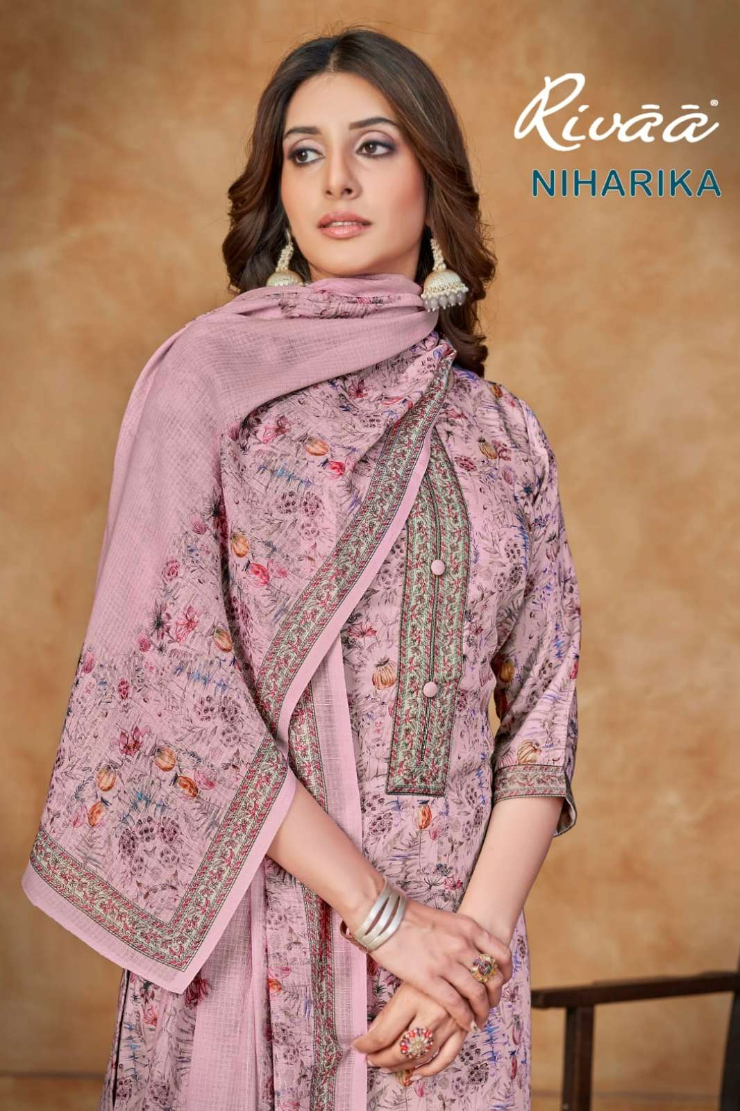 Rivaa  Niharika Pre Pashmina Digital Printed Suit 