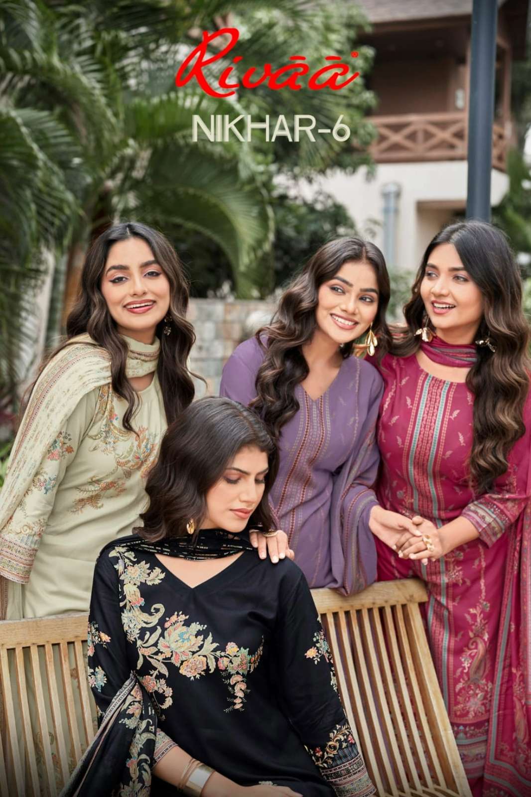 RIVAA NIKHAR 6 Pure Viscose Pashmina Digital Printed Suit 