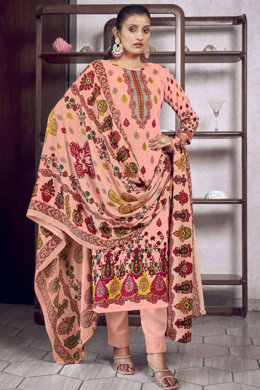 Roli Moli KALAKARI Pashmina Pakistani Suit with Siroski Diamond Work