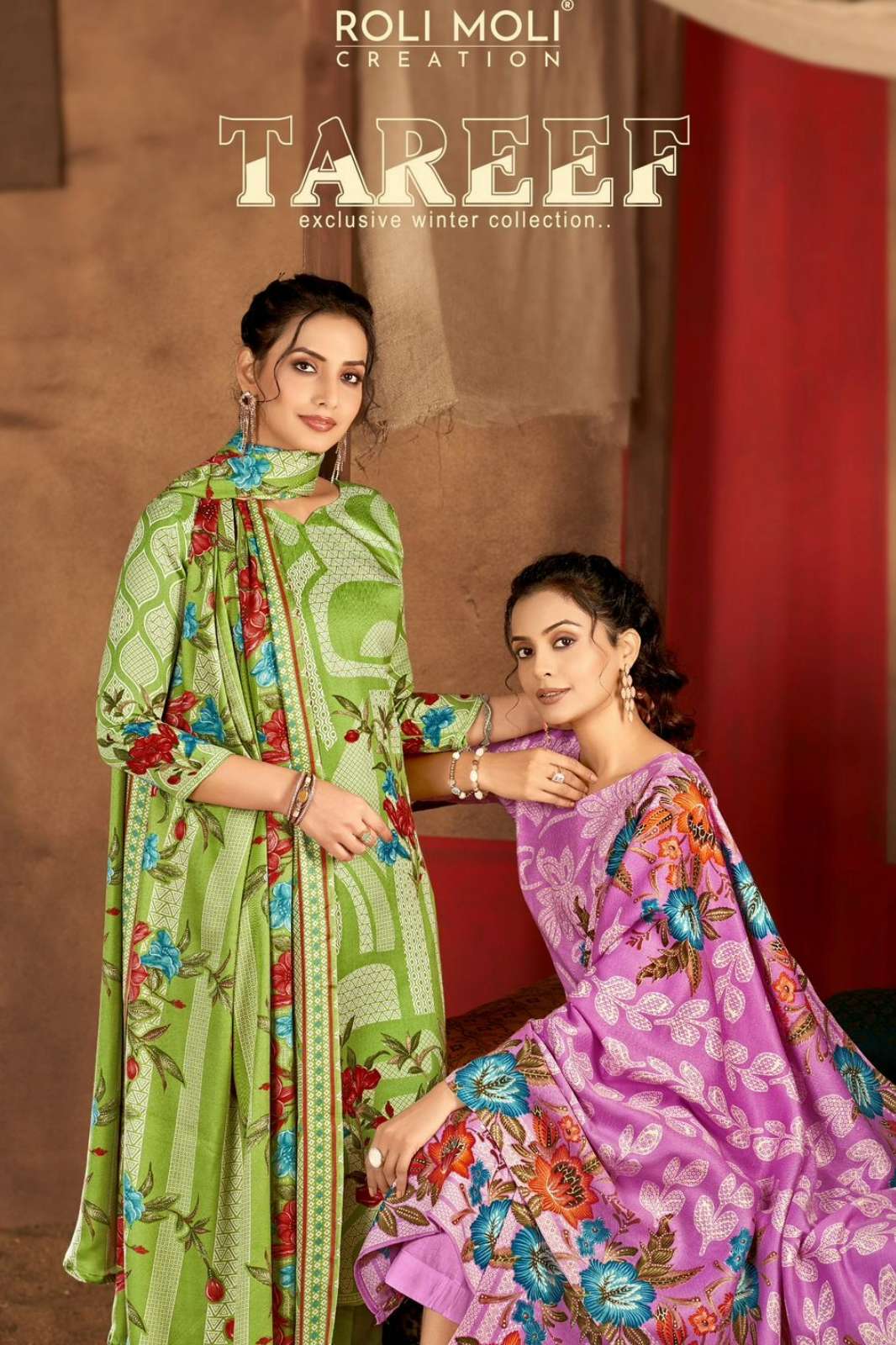 Roli Moli TAREEF Beautiful Printed Pashmina Pakistani Suit 