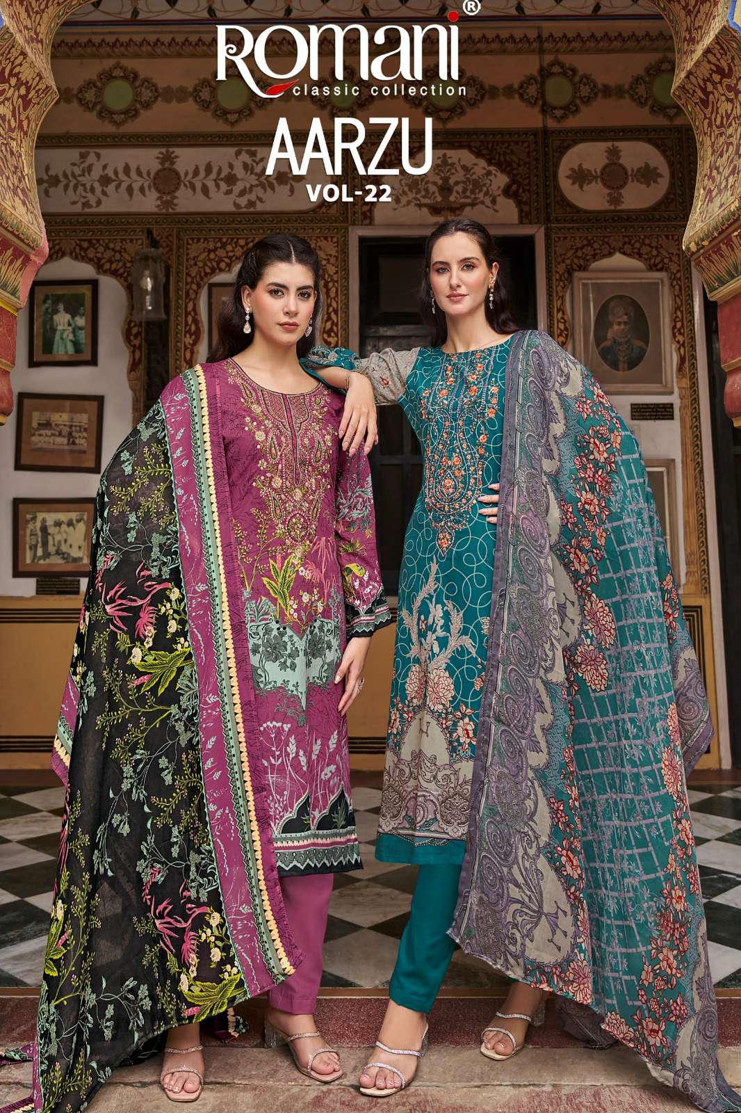 ROMANI AARZU VOL 22 Premium Soft Cotton Suit with Embroidery Work