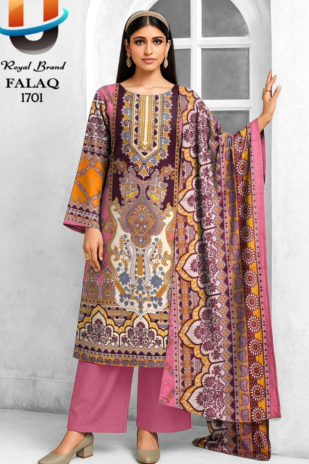 ROYAL BRAND FALAK VOL 17 Pure Cotoon Beautiful Embroidered Pakistani Suit