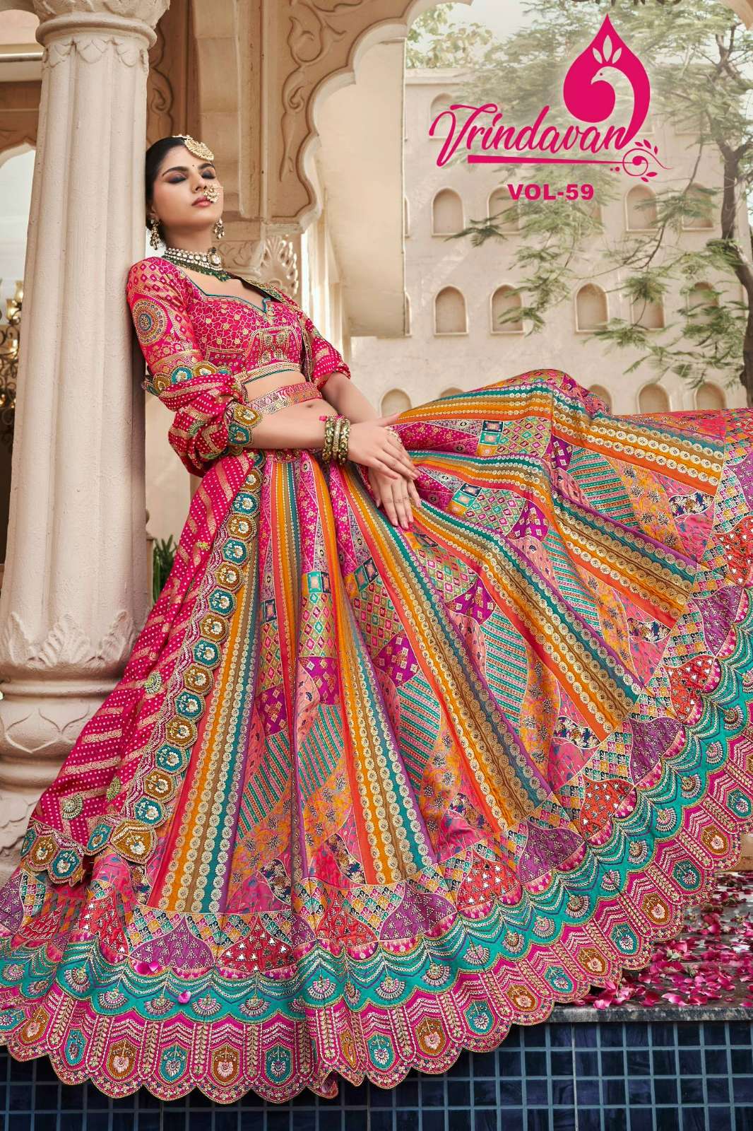 ROYAL ROYAL VRINDAVAN VOL 59 10326 to 10331 Premium Banarasi Silk Lehenga Choli