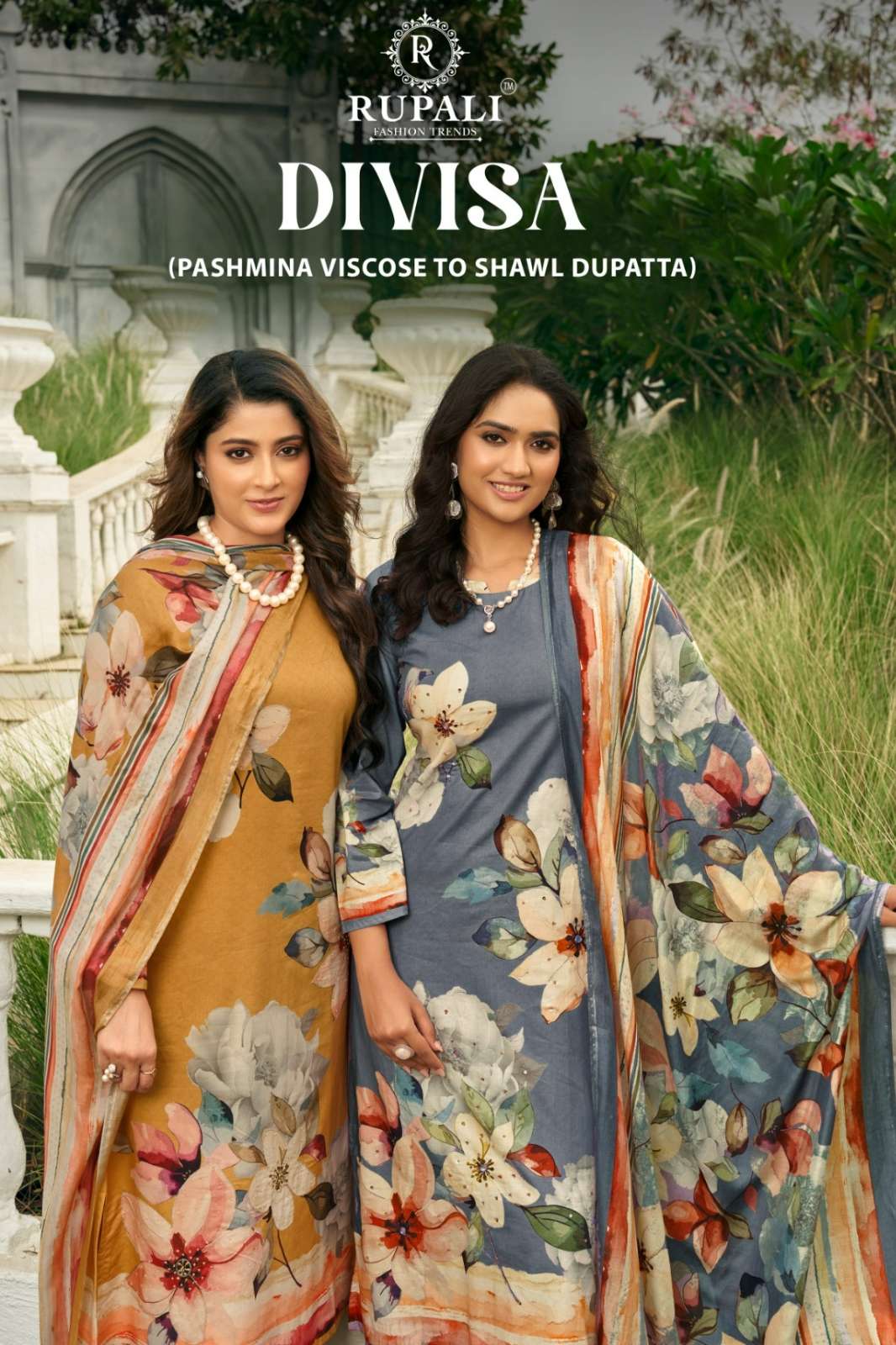 RUPALI FASHION DIVISA PURE VISCOSE PASHMINA HANDWORK SUIT 