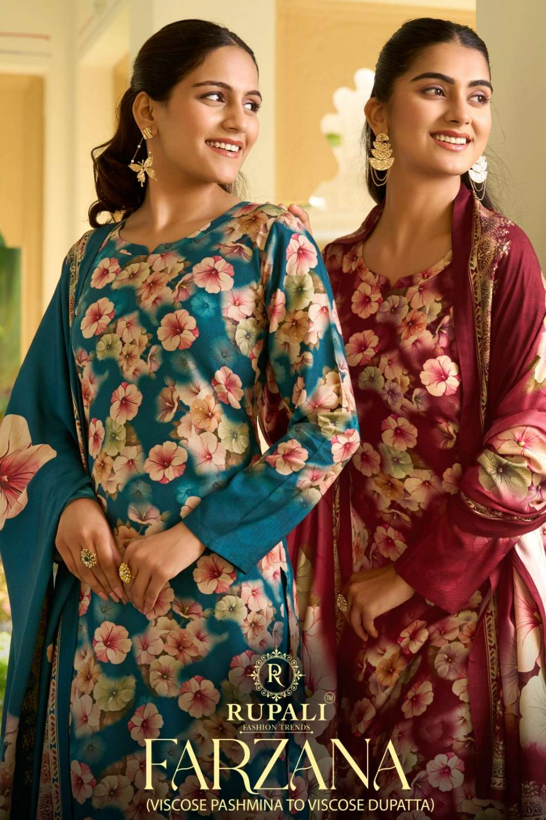 RUPALI FASHION FARZANA VISCOSE PASHMINA DIGITALLY PRINTED SUIT 