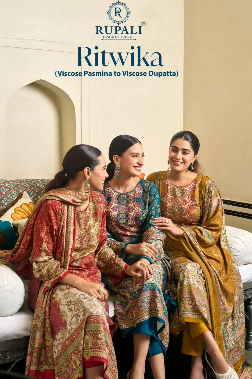 RUPALI FASHION  RITWIK PURE VISCOSE PASHMINA HANDWORK SUIT