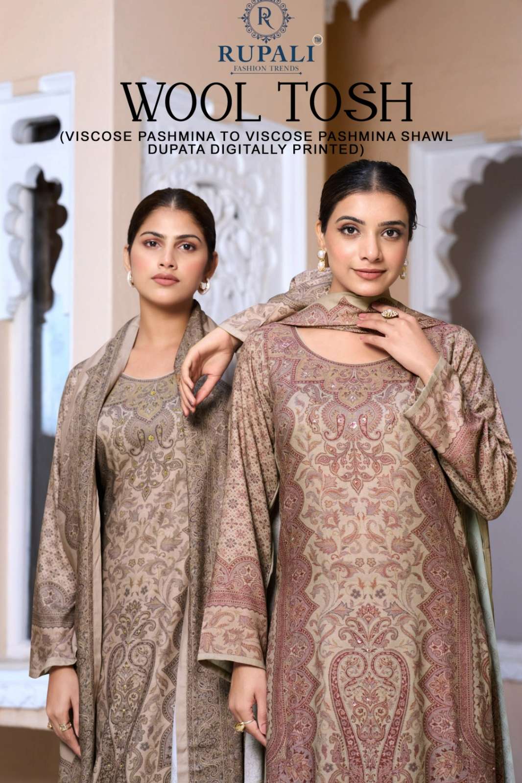 RUPALI FASHION WOOL TOSH PURE VISCOSE PASHMINA DIGITAL PRINTED SUIT
