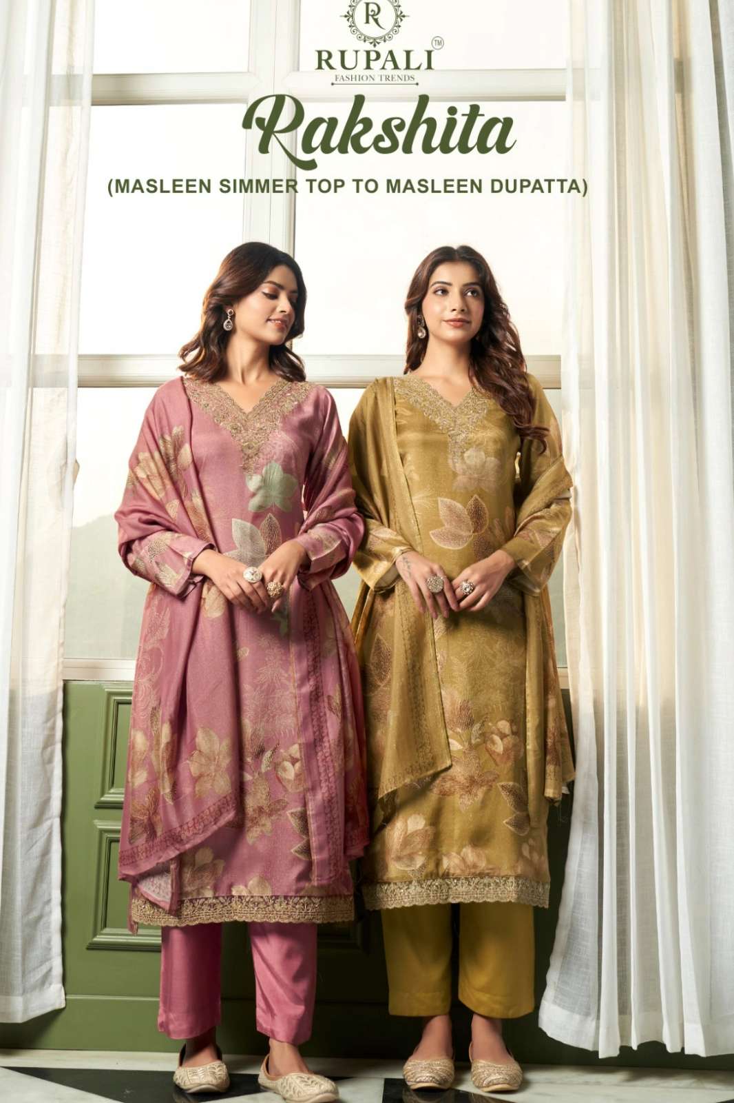 RUPALI RAKSHITA PURE VISCOSE MUSLIN SHIMMER TISSUE DIGITAL PRINTED SUIT 