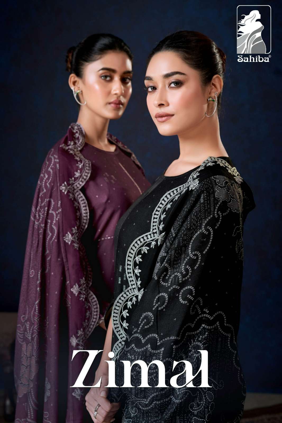 SAHIBA ZIMAL PURE PASHMINA TWIL DIGITAL PRINTED SUIT WITH EMBROIDERY 