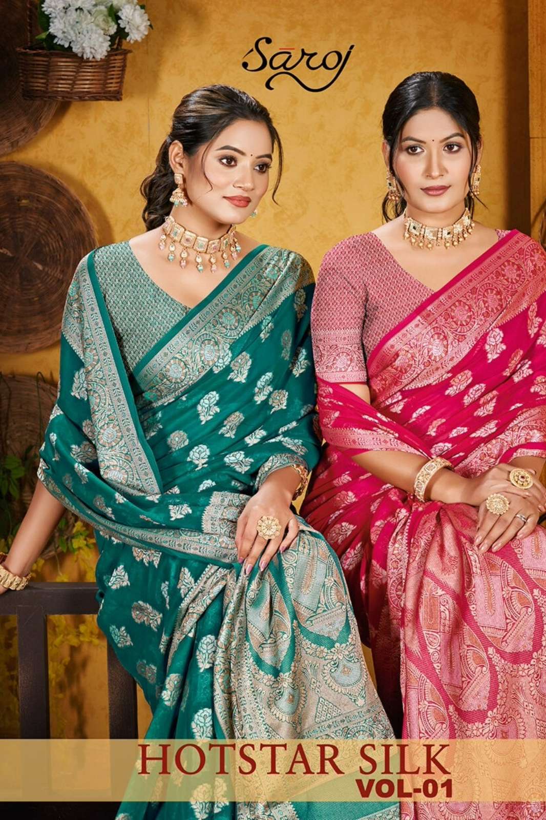 Saroj Hot star silk 1 Festival Wear Georgette silk Saree