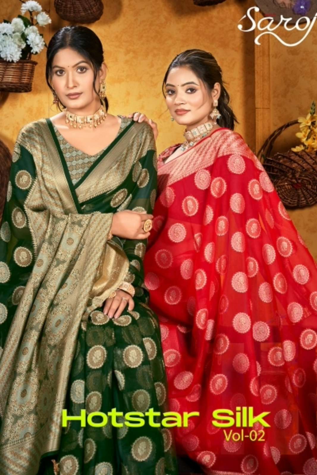 Saroj Hot star silk 2 Festival Wear Georgette Silk Designer Saree