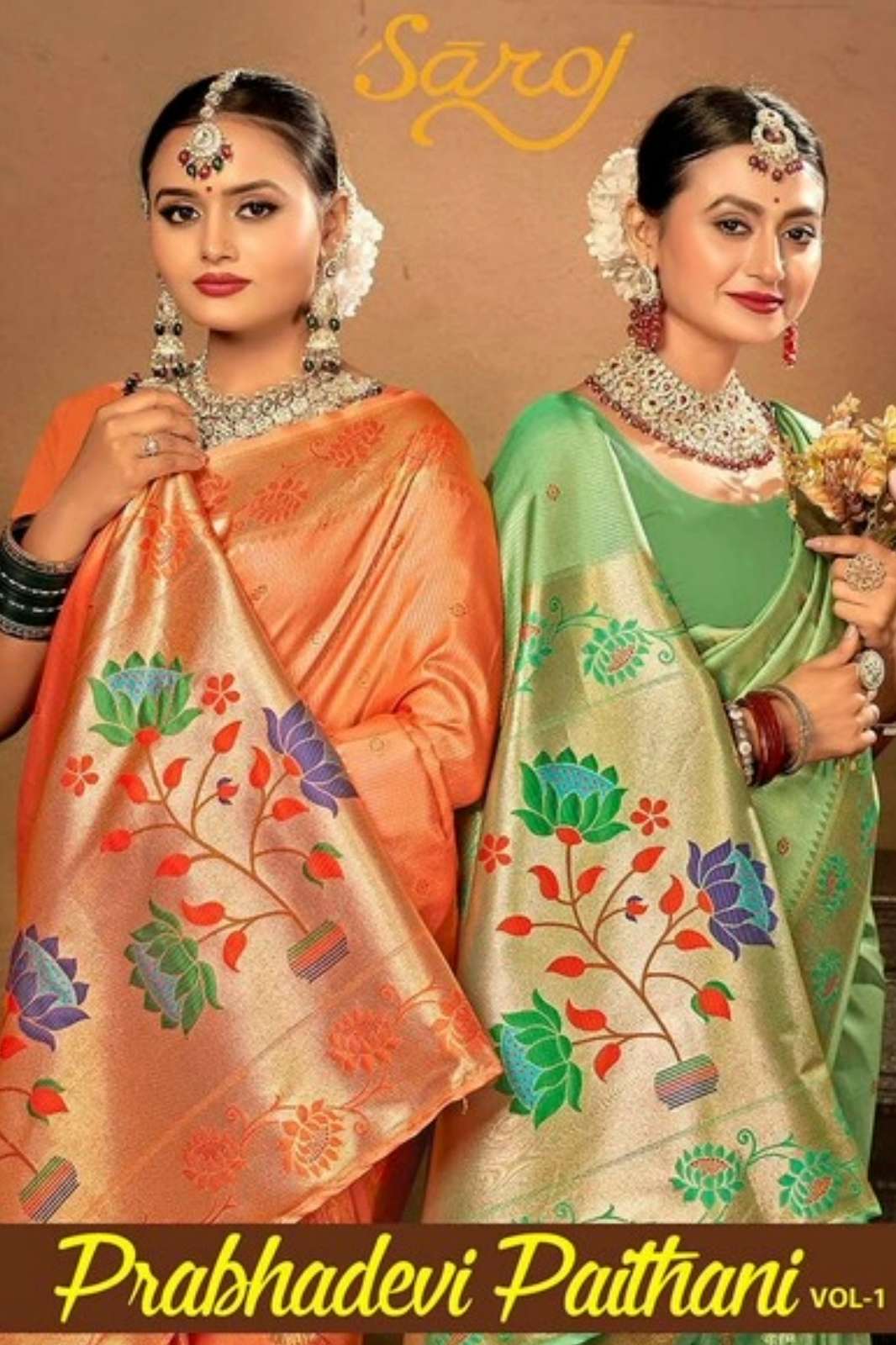Saroj Prabhadevi Paithani 1 Indian Women Designer Pure 50*600 Pathani Silk Saree