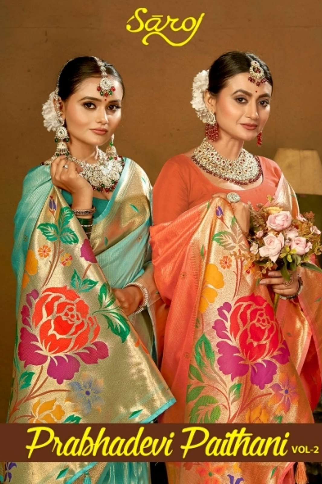 Saroj Prabhadevi Paithani 2 Indian Women Designer Pure 50*600 Pathani Silk Saree