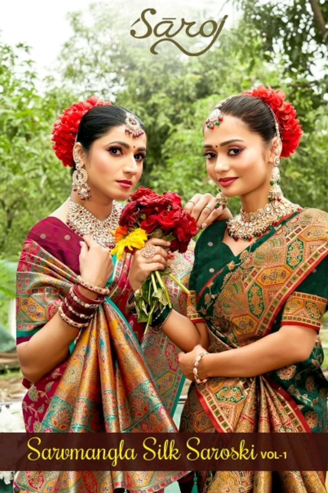 Saroj Sarvmangla silk saroski 1 Satin Silk Meena Design Saree
