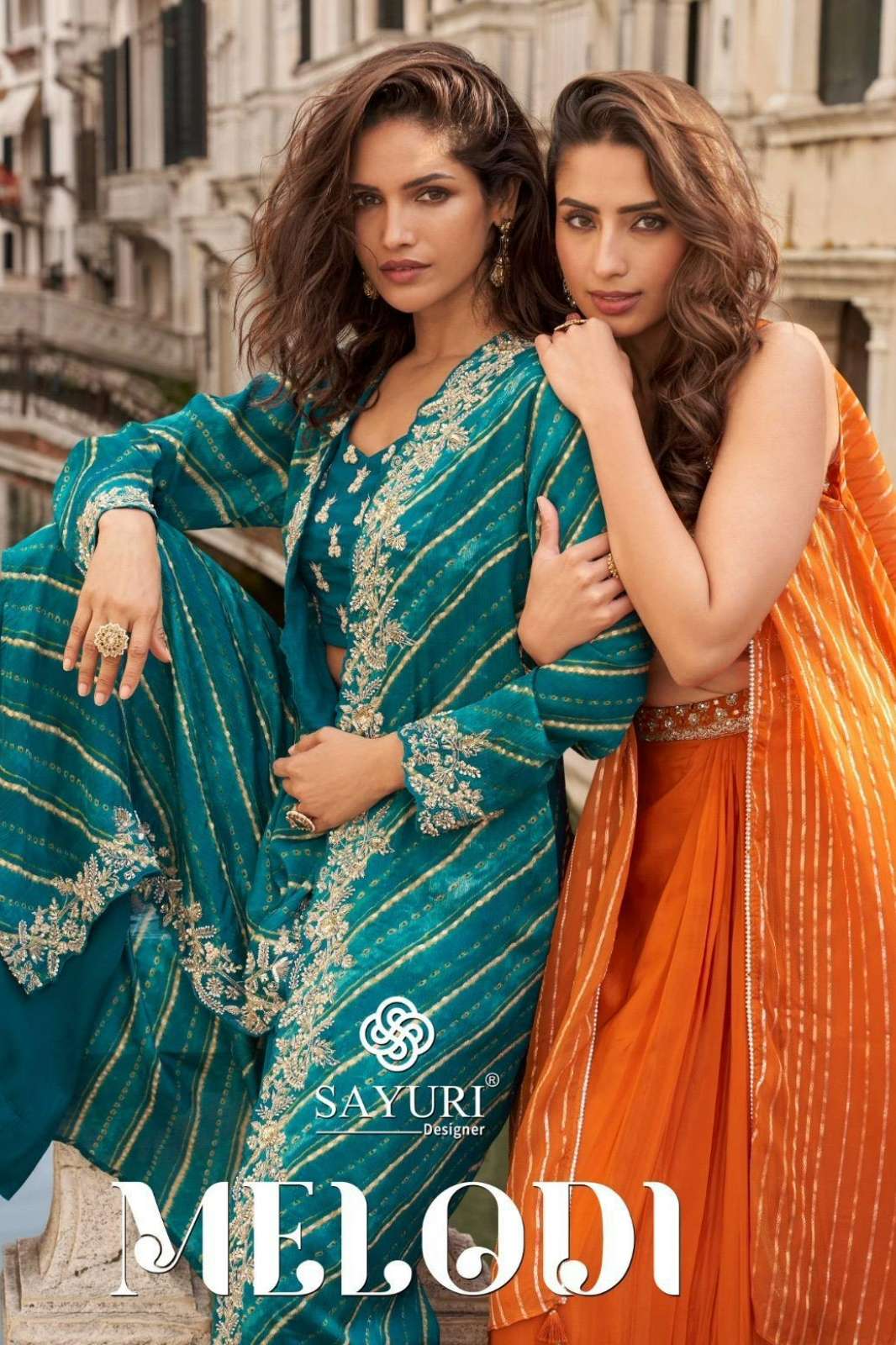SAYURI MELODI READY TO WEAR PREMIUM REAL CHINON SILK DESIGNER DRESS