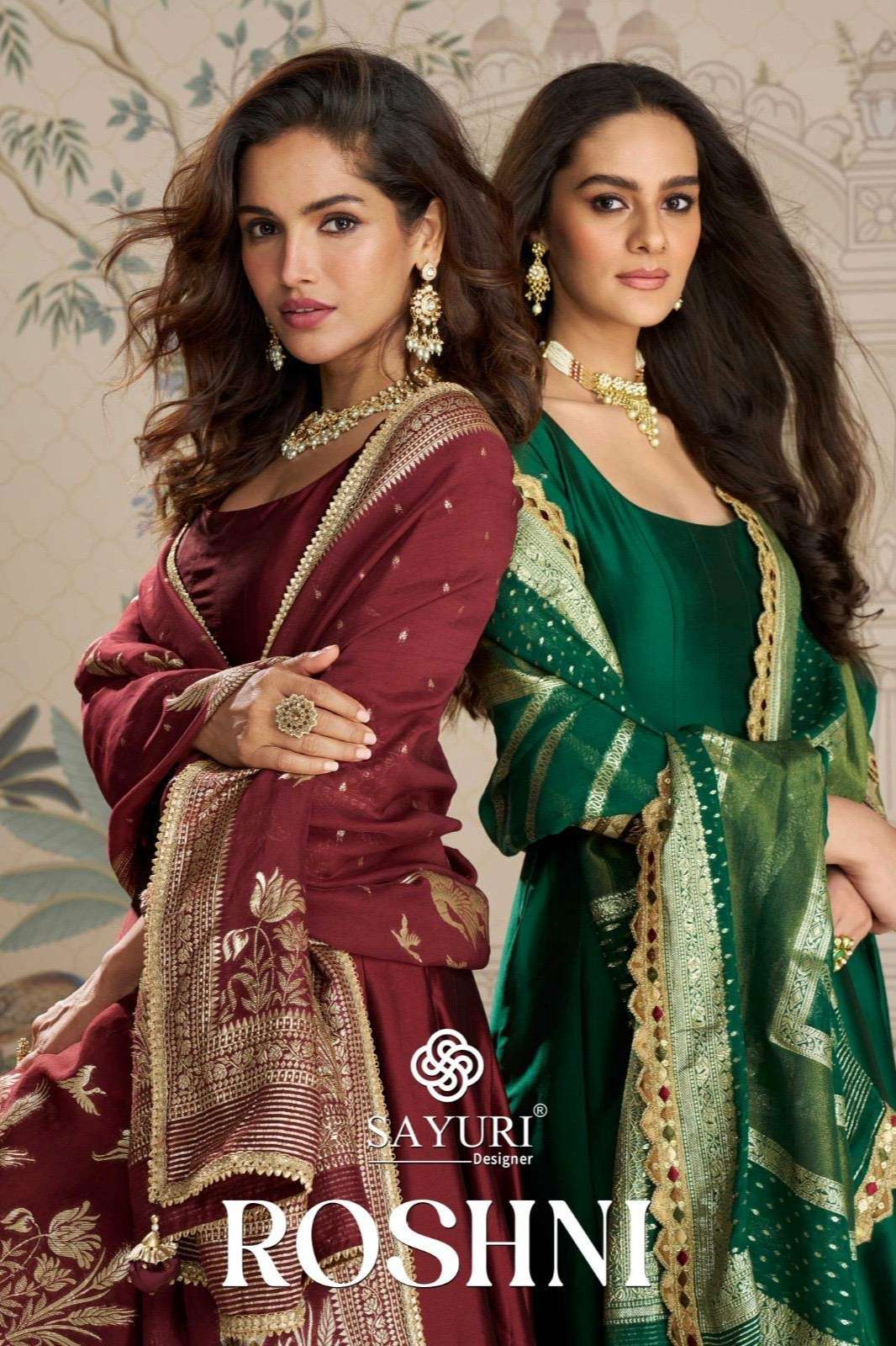 SAYURI ROSHNI READY TO WEAR PREMIUM REAL SILK DESIGNER ANARKALI SUIT