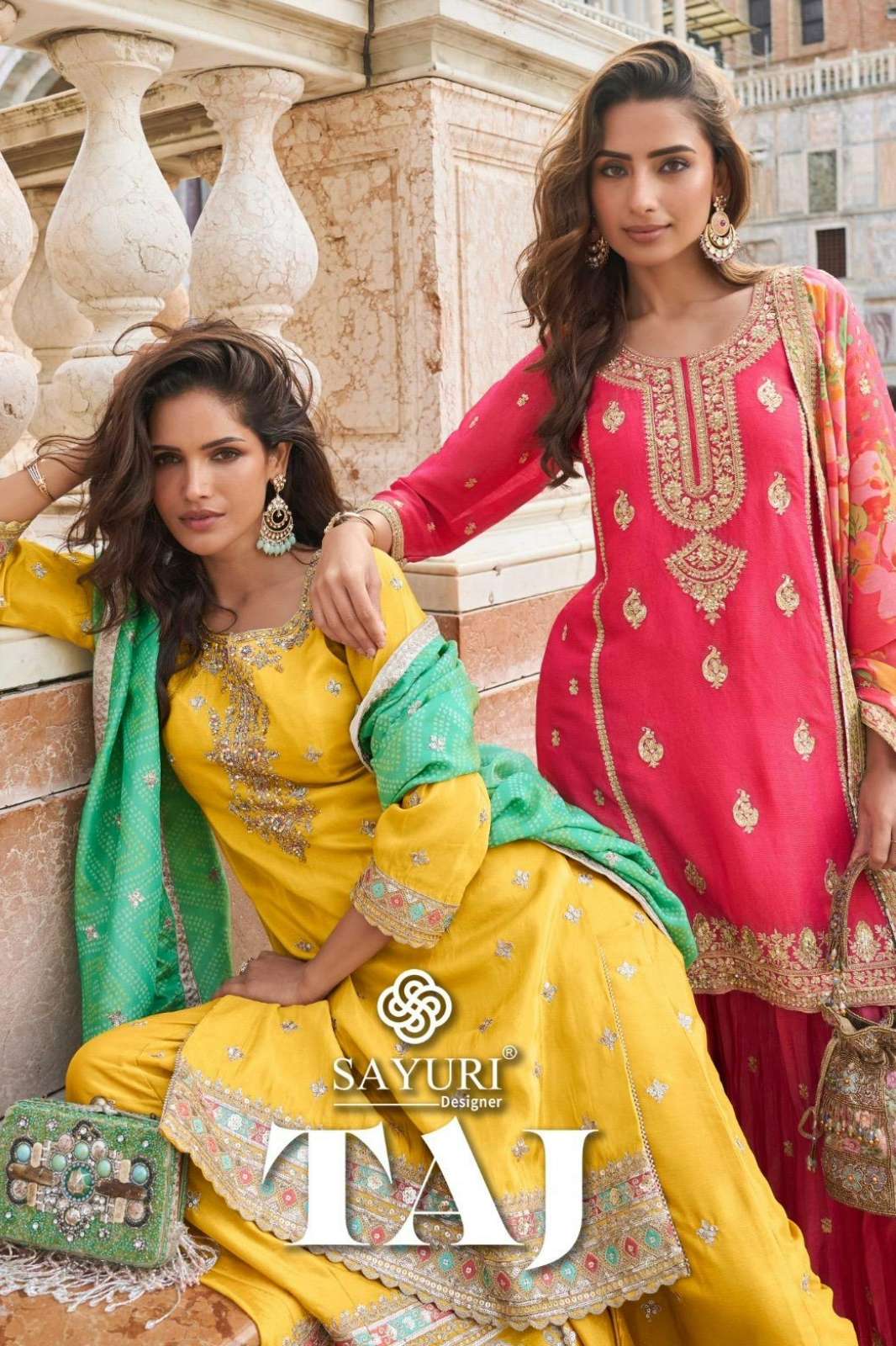 SAYURI TAJ READY TO WEAR PREMIUM REAL SIMAR SILK EMBROIDERED SUIT