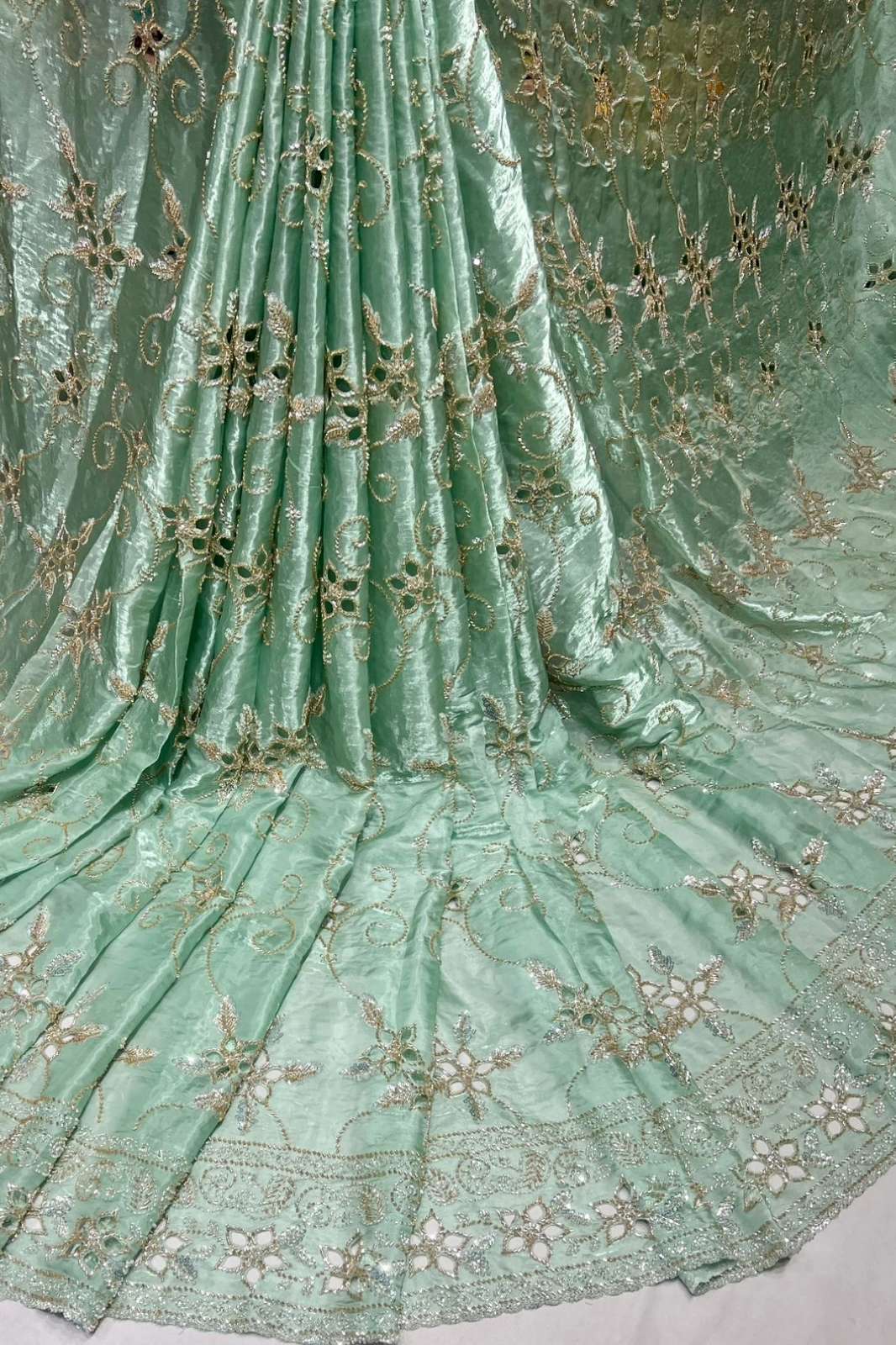 Shri Balaji Emporium 1077 Fandy Cutdana & Embroidered Designer Fabric