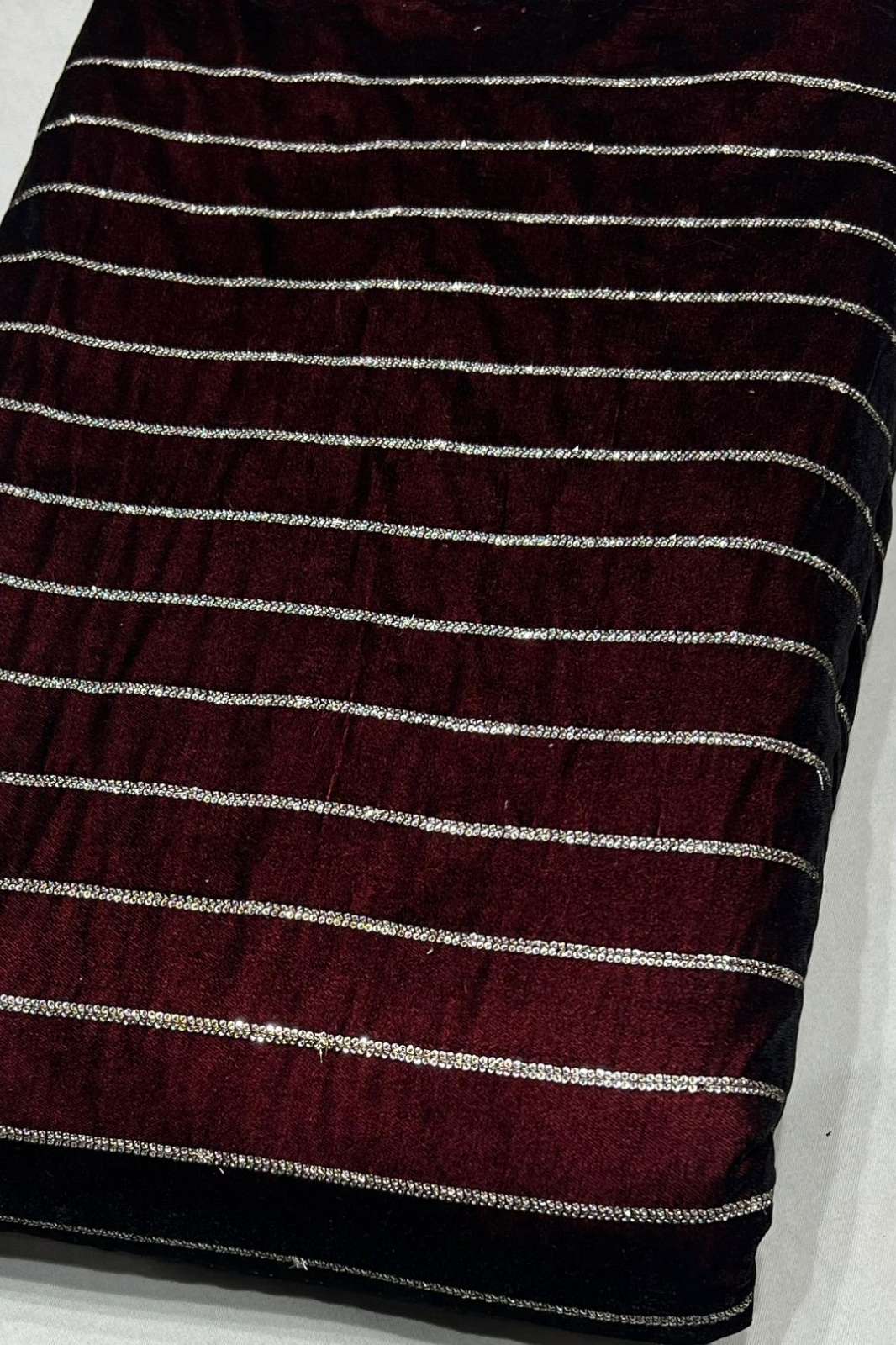 Shri Balaji Emporium 1082 Tow Tone Velvet with Zari Embroidered Designer Fabric