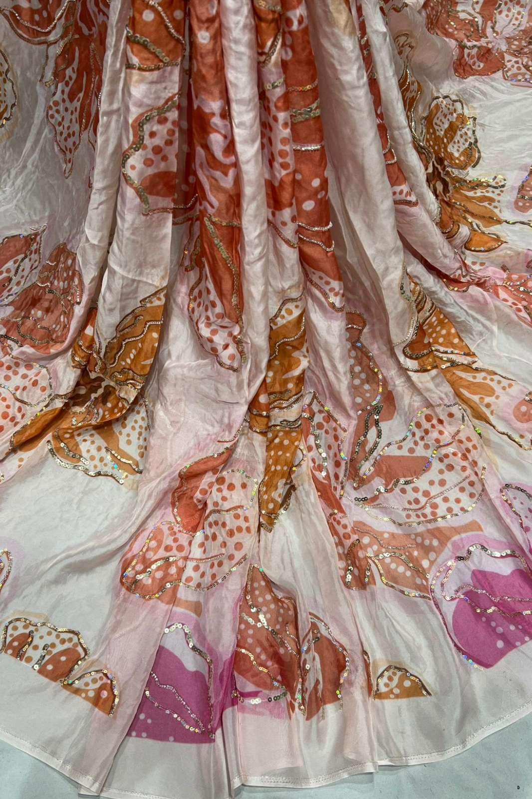 Shri Balaji Emporium 1089 Organza Position Print Embroidered Designer Fabric