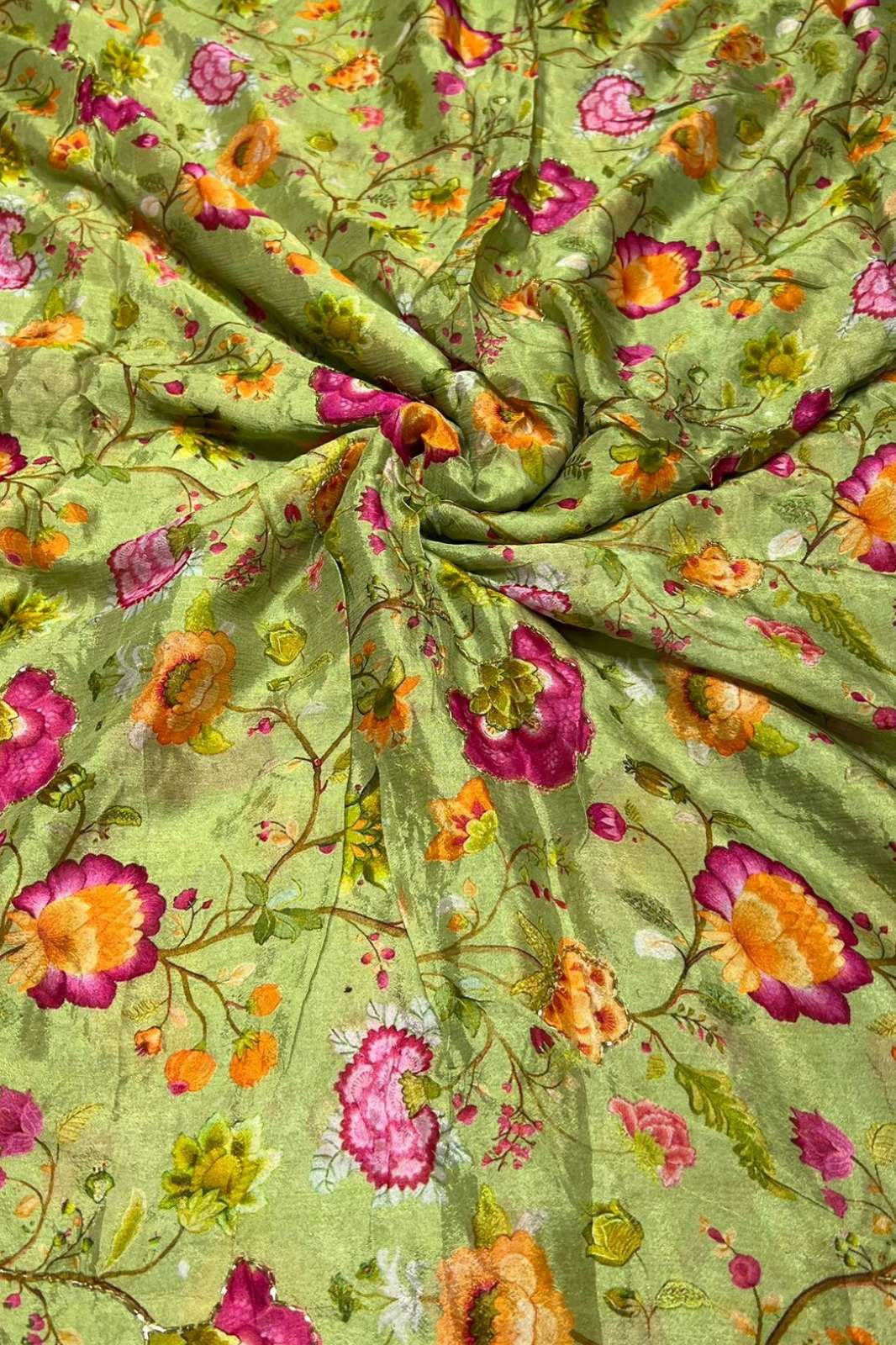 Shri Balaji Emporium 1098 Pure Chinon Cutdana & Embroidered Designer Fabric