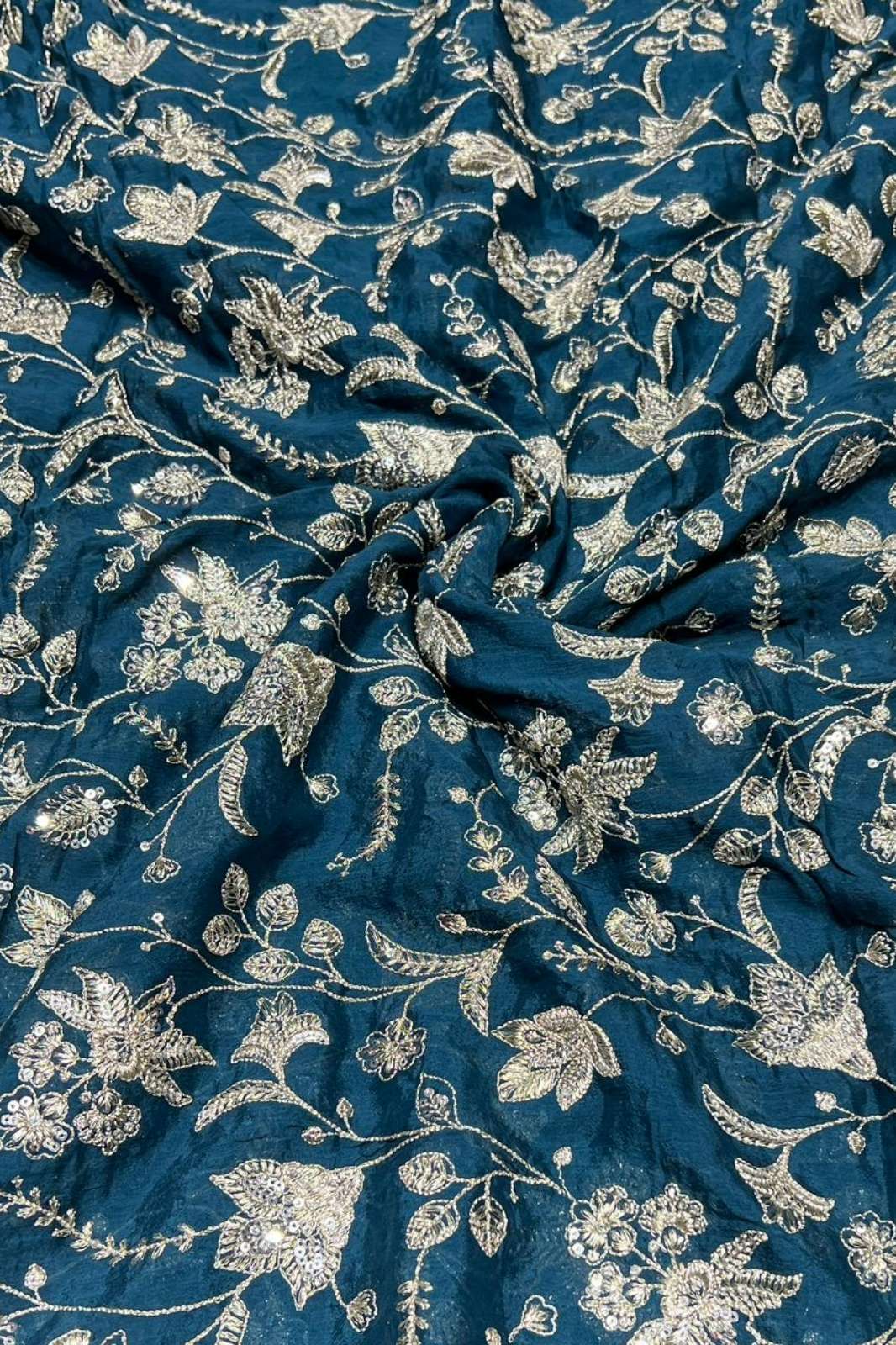 Shri Balaji Emporium 1101 Pure Chinon Embroidered Designer Fabric