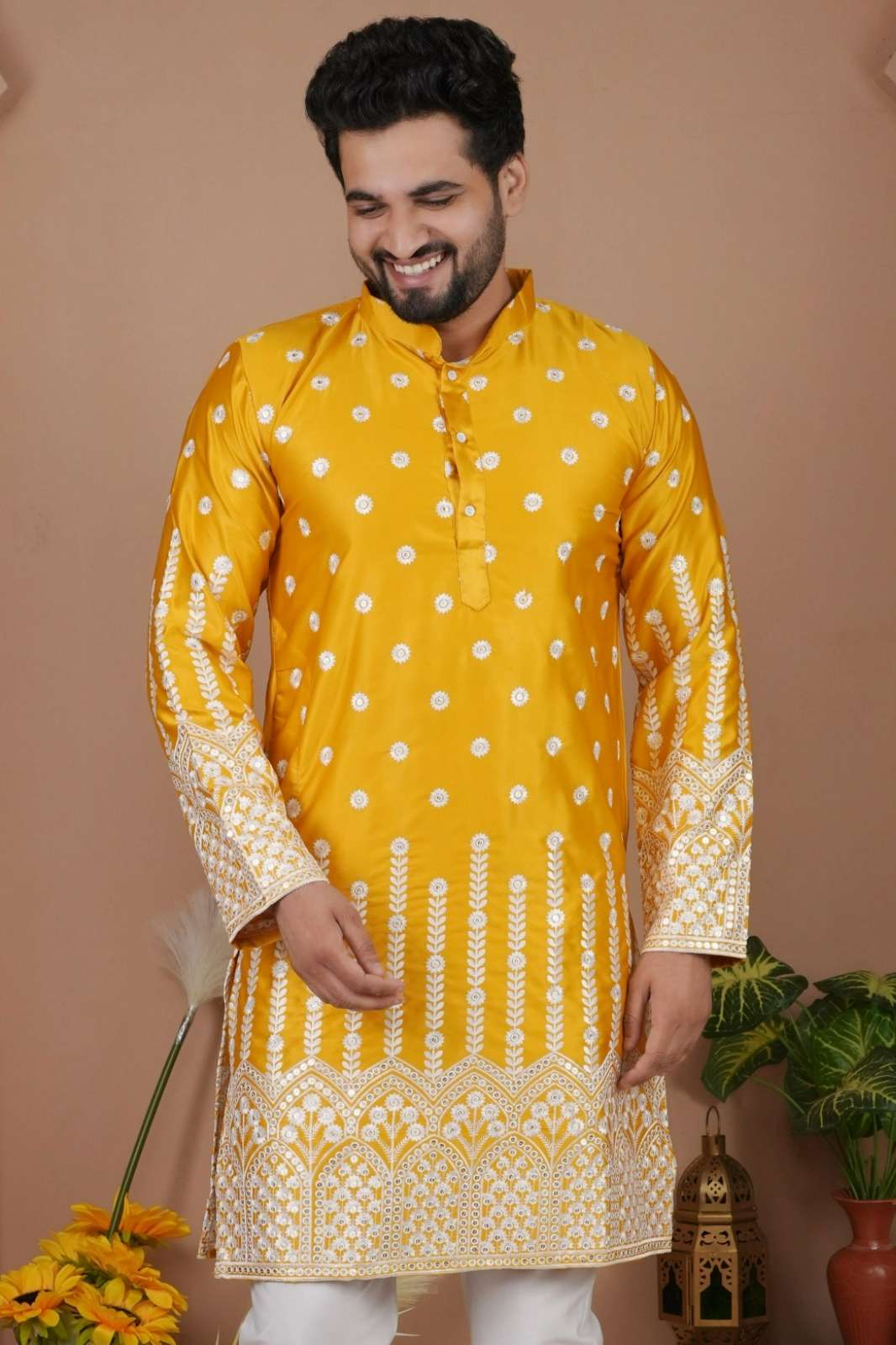 Shri Balaji Emporium Mens Wear Ready to Wear Gadhval  Silk Kurta Pajama Set