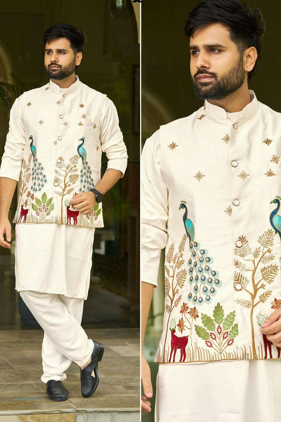 Shri Balaji Emporium  Mens Wear Ready to Wear Kurta Koti Pajama Set
