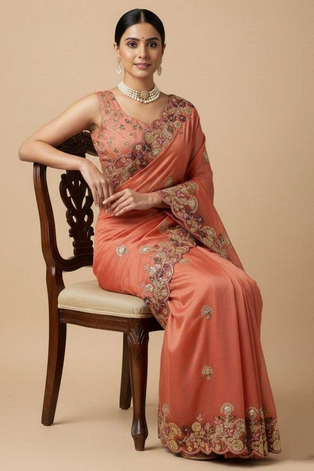 Shri Balaji Emporium Party Wear Soft Fendy Chiffon Saree