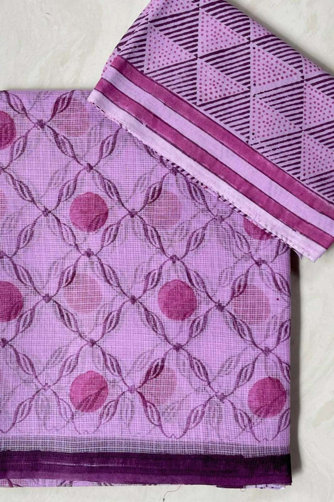 Shri Balaji Emporium RF 17876 Pure KotaDoria Hand Block Printed Saree 