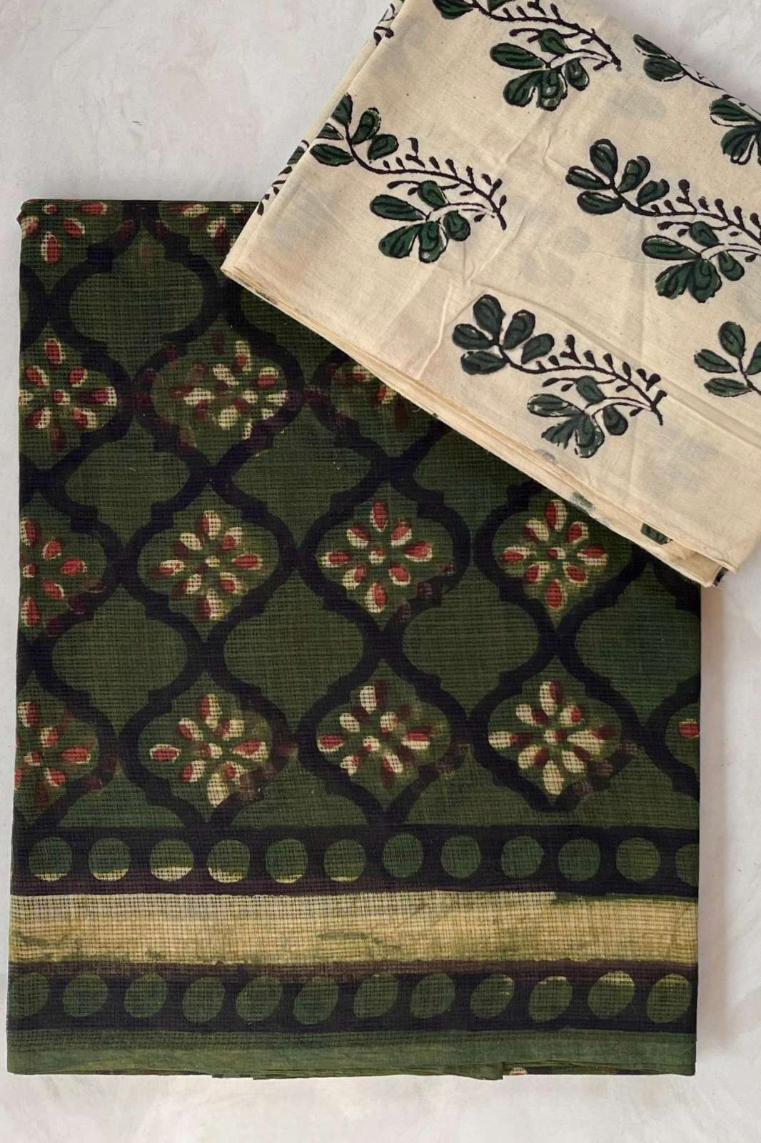 Shri Balaji Emporium RF 17876 Pure KotaDoria Hand Block Printed Saree 