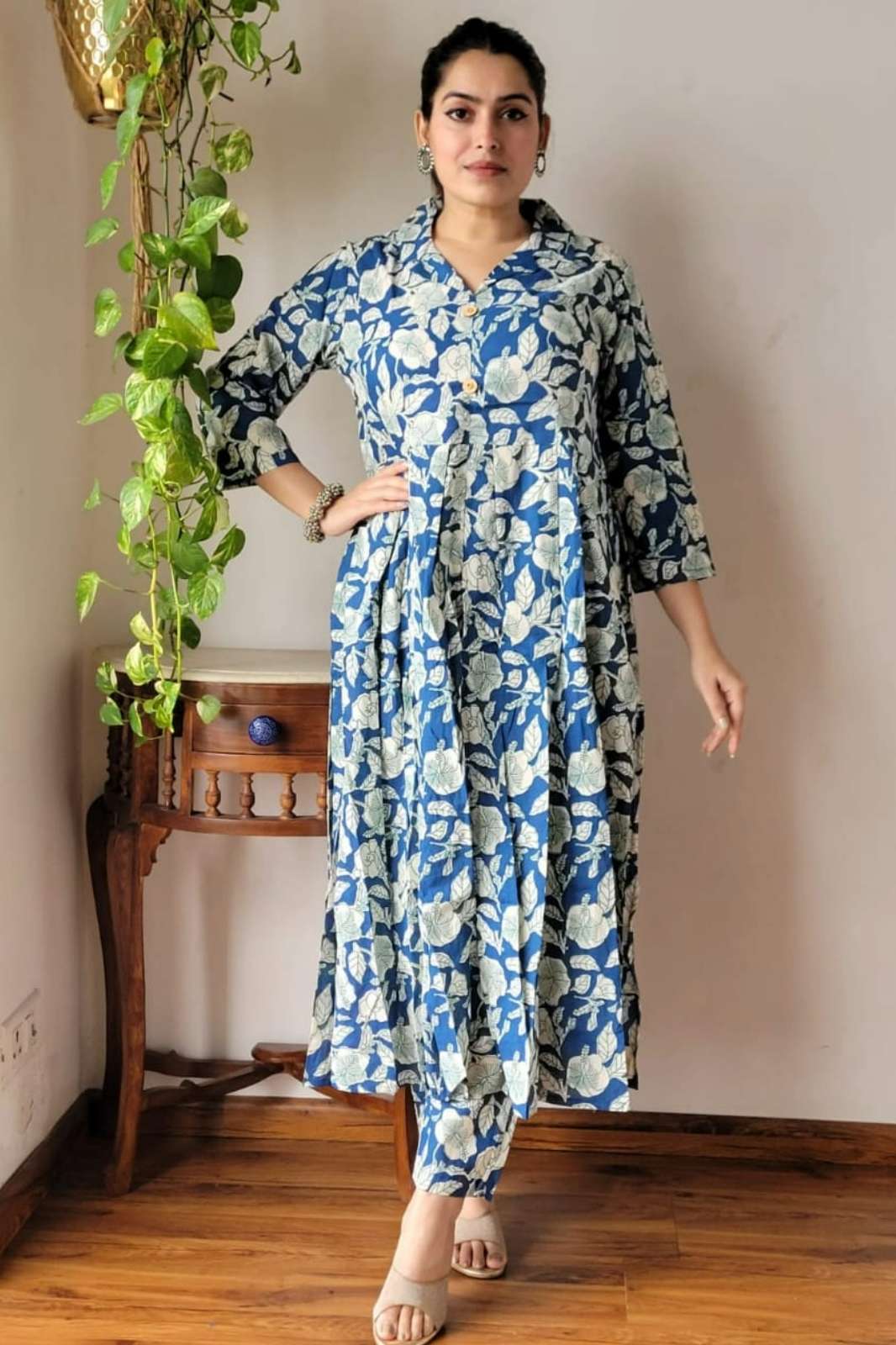 Shri Balaji Emporium RF 17947 Ready to Wear Bagru Handblock Printed Kuri