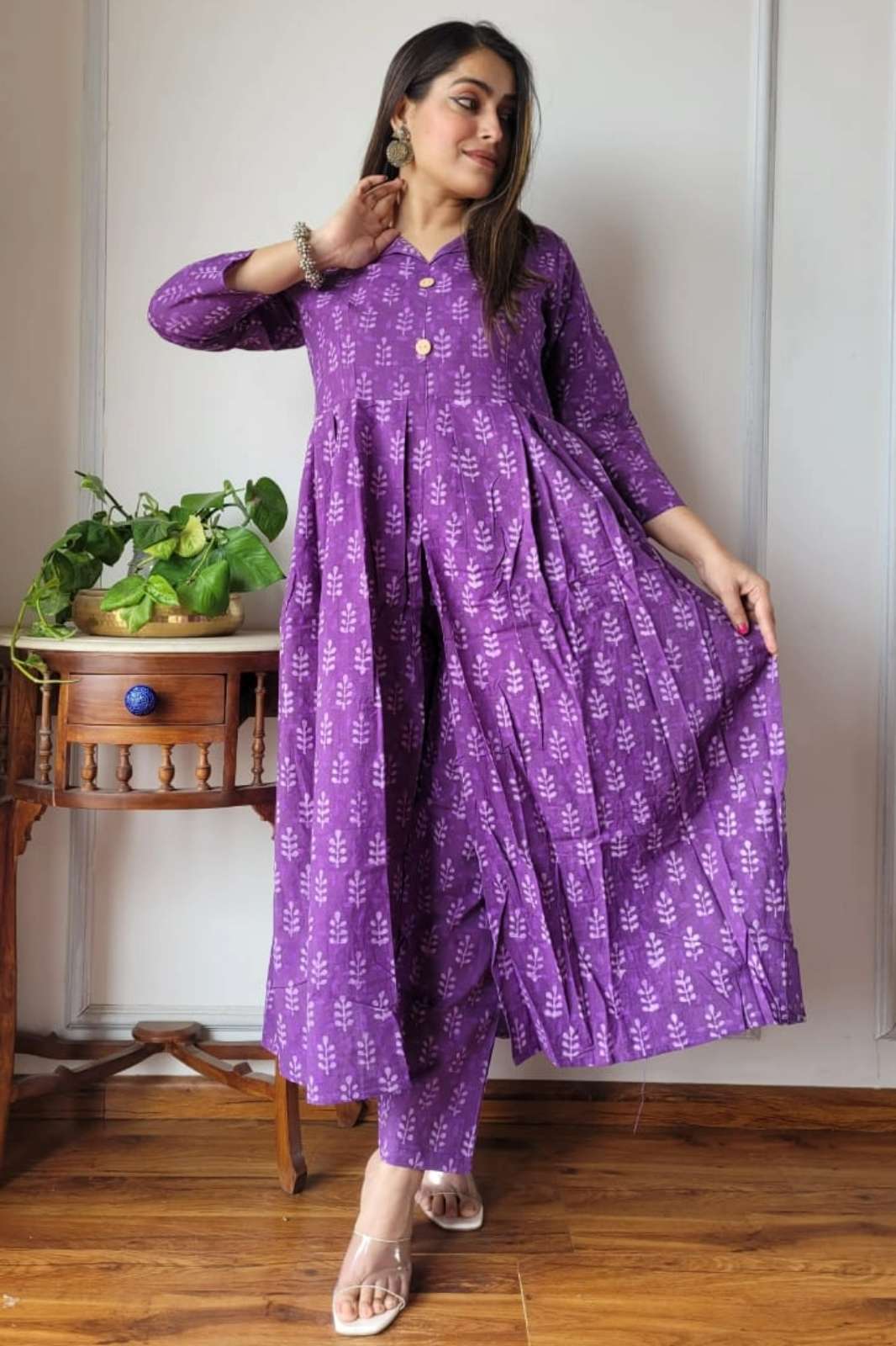 Shri Balaji Emporium RF 17947 Ready to Wear Bagru Handblock Printed Kuri