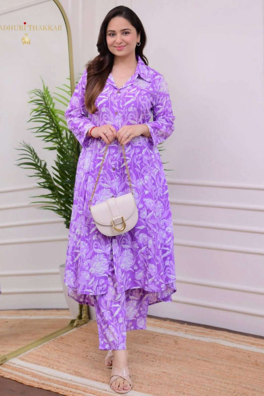 Shri Balaji Emporium RF17353 Ready to Wear Pure Cotton Aline Co ord Set