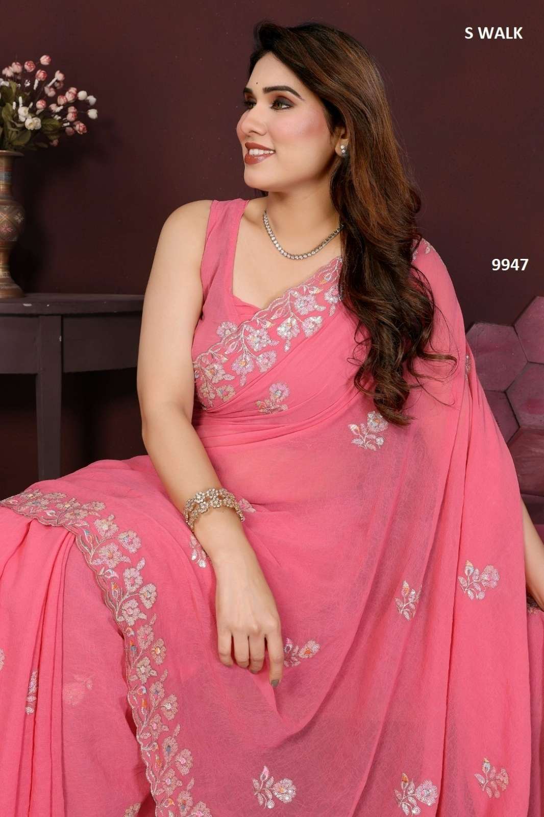 Shri Balaji Emporium SATRANGI VOL 06 9947 TO 9952 Georgette Designer Saree