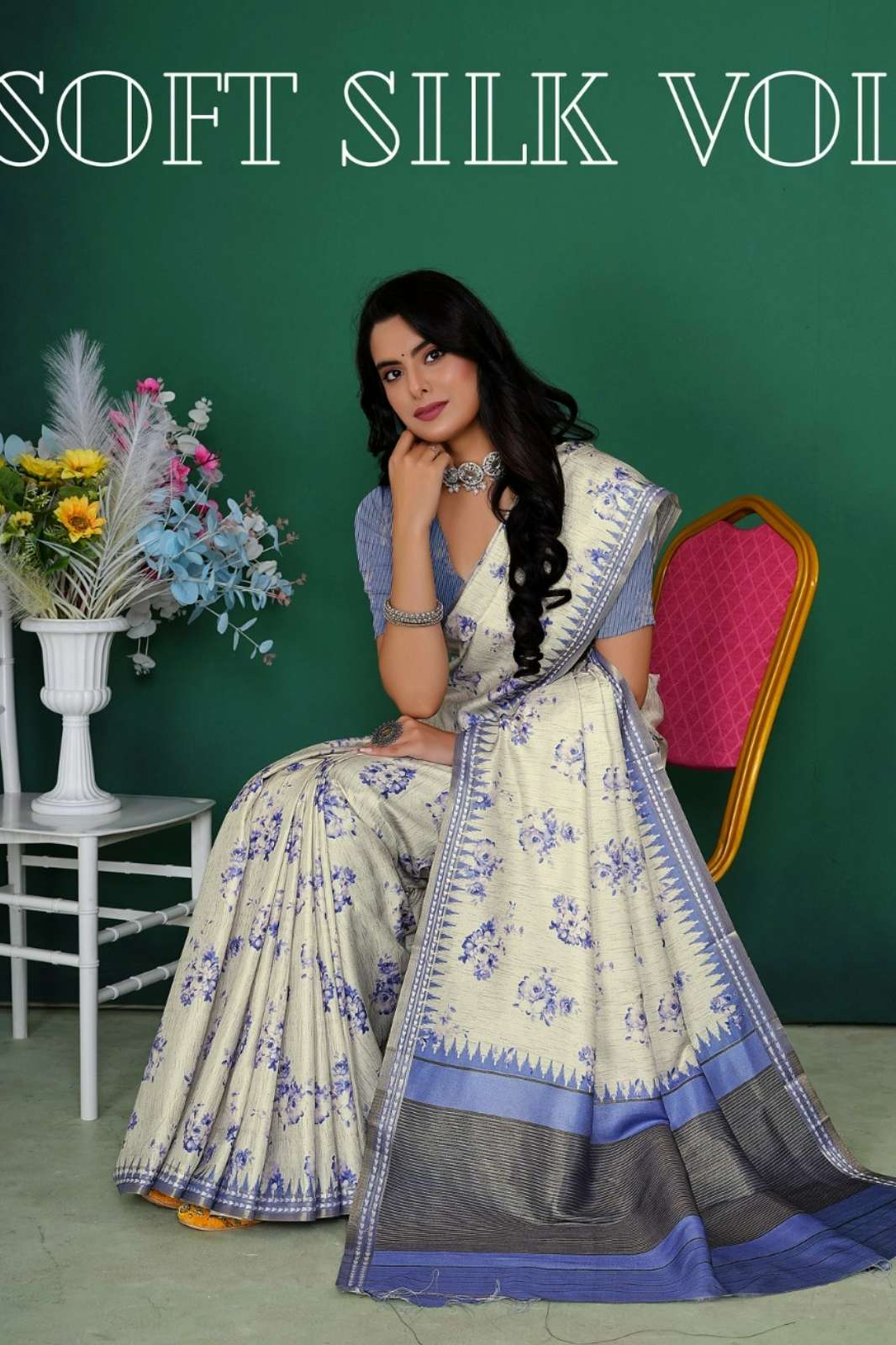 Shri Balaji Emporium Soft Silk Vol 1 9829 Soft Silk with Weaves Saree